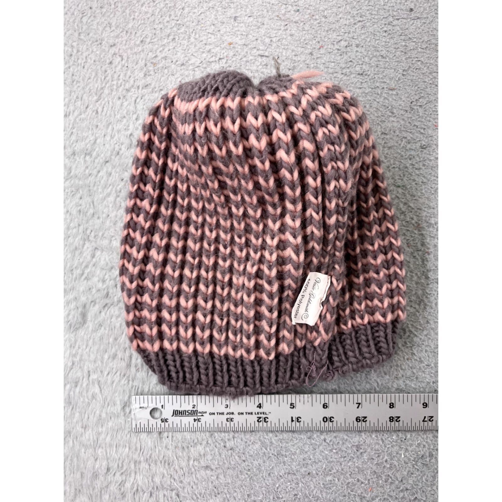 Vintage Vessie Goldsmith Beanie Womens One Size Purple Pink 100% Polyester Ski Pom Hat Size ONE SIZE - 6 Thumbnail