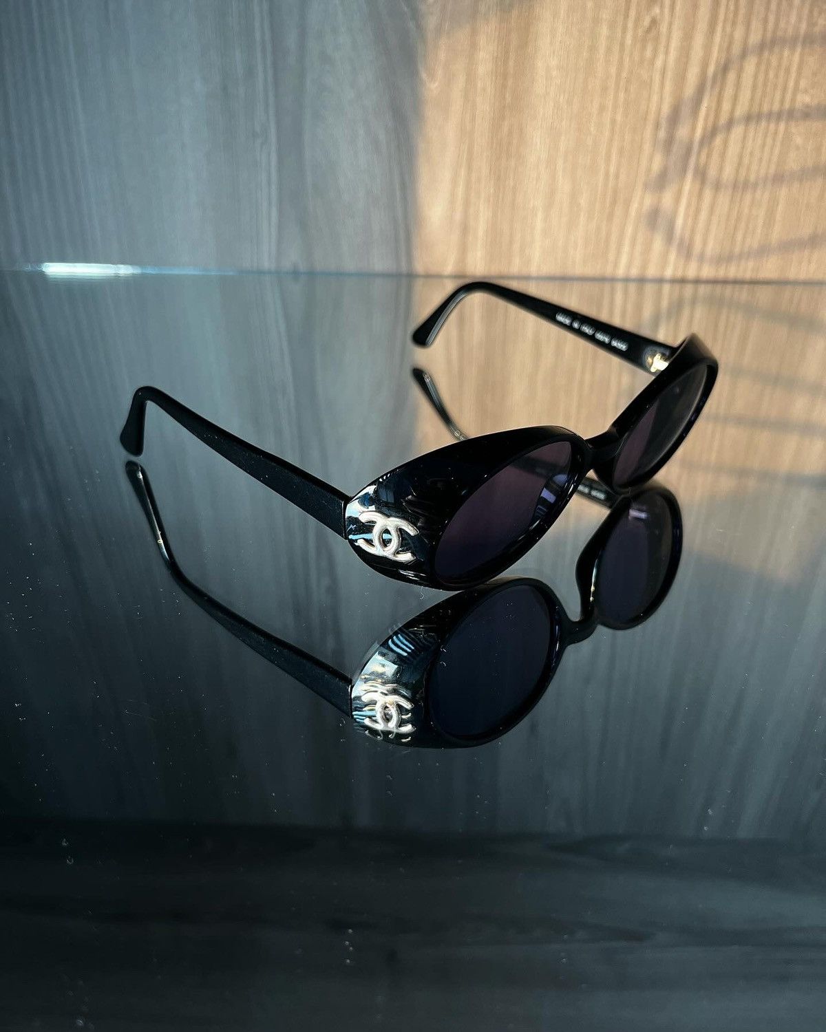 image of Chanel 90's Sunglasses 05976 Vintage in Black, Women's