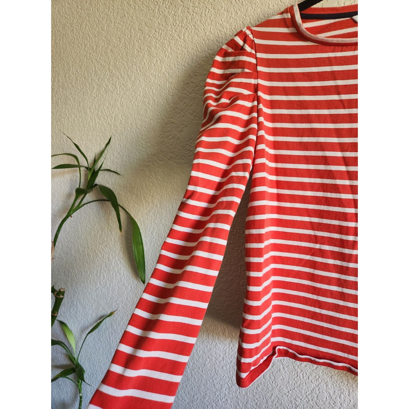 Boden Boden Imogen Breton Stripe Tee Puff Long Sleeve - 4 Size S / US 4 / IT 40 - 3 Thumbnail