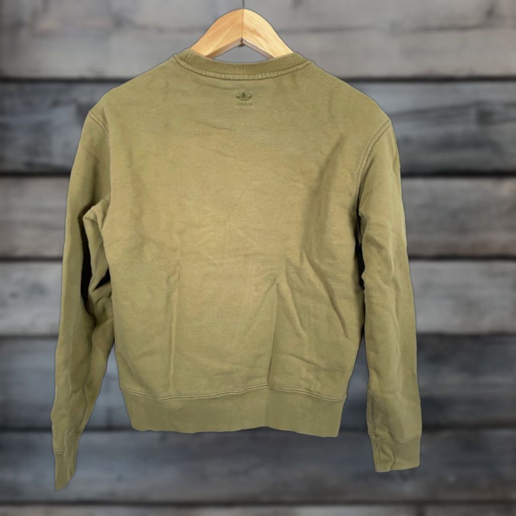 Adidas adidas Sweatshirt Mens Small Green Crewneck Human Race 90s Retro Cotton Terry Embroidered Olive Green Size US S / EU 44-46 / 1 - 1 Thumbnail