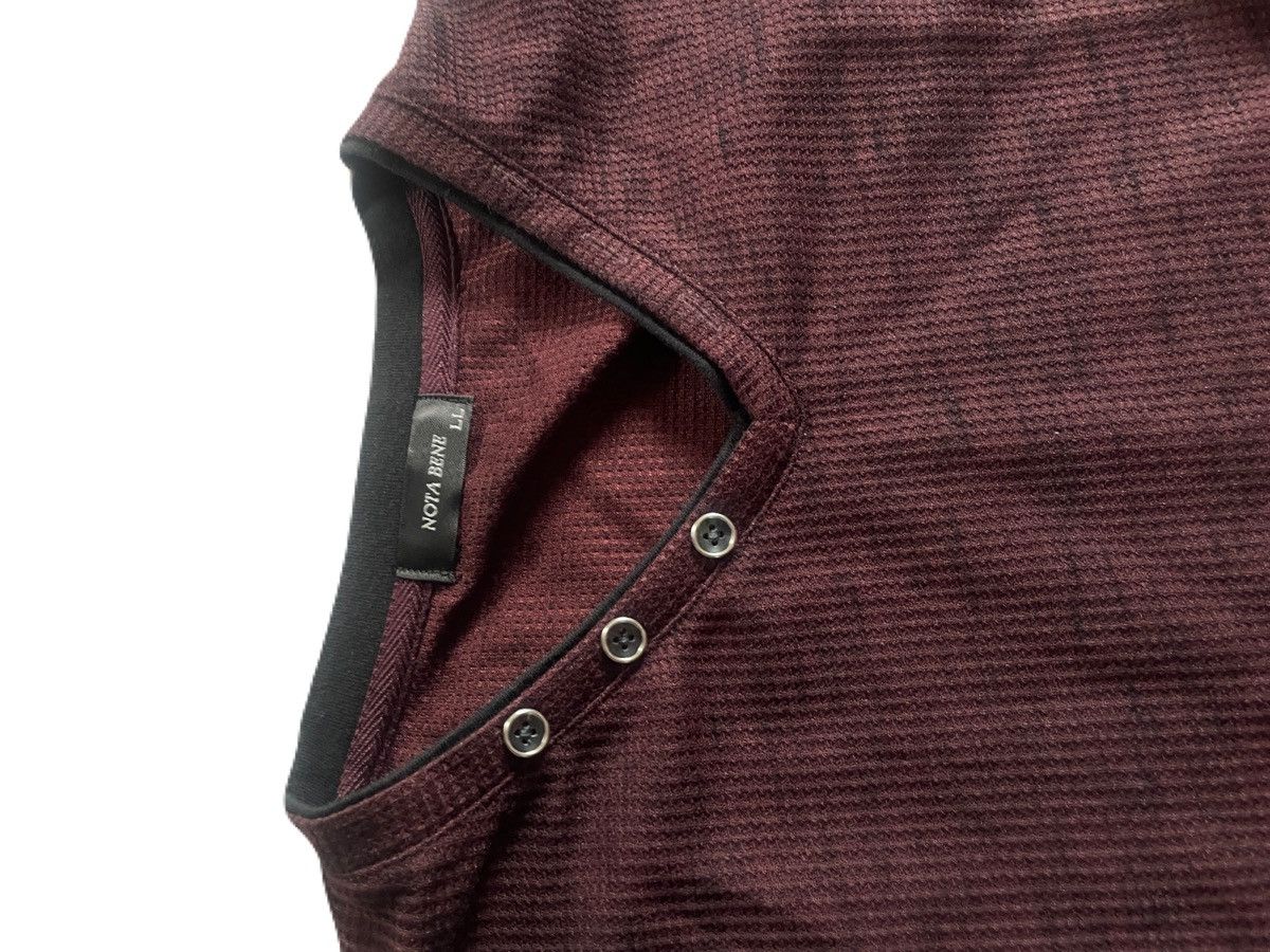 2000s Japanese archive Vkei Button V-Neck Long Sleeve Tee