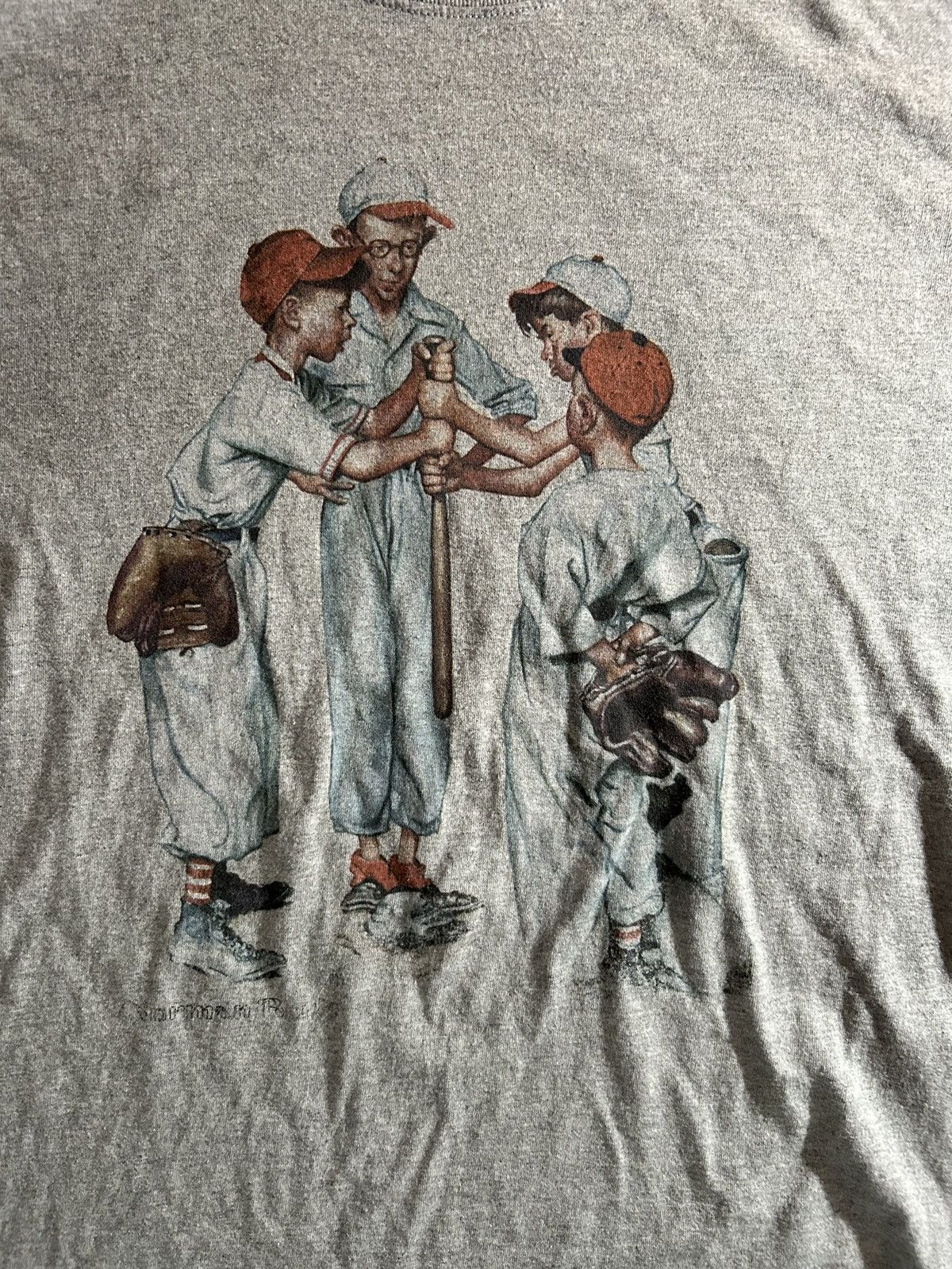 Gildan Vintage 1990s heavy cotton baseball kids tee Size US XL / EU 56 / 4 - 3 Thumbnail