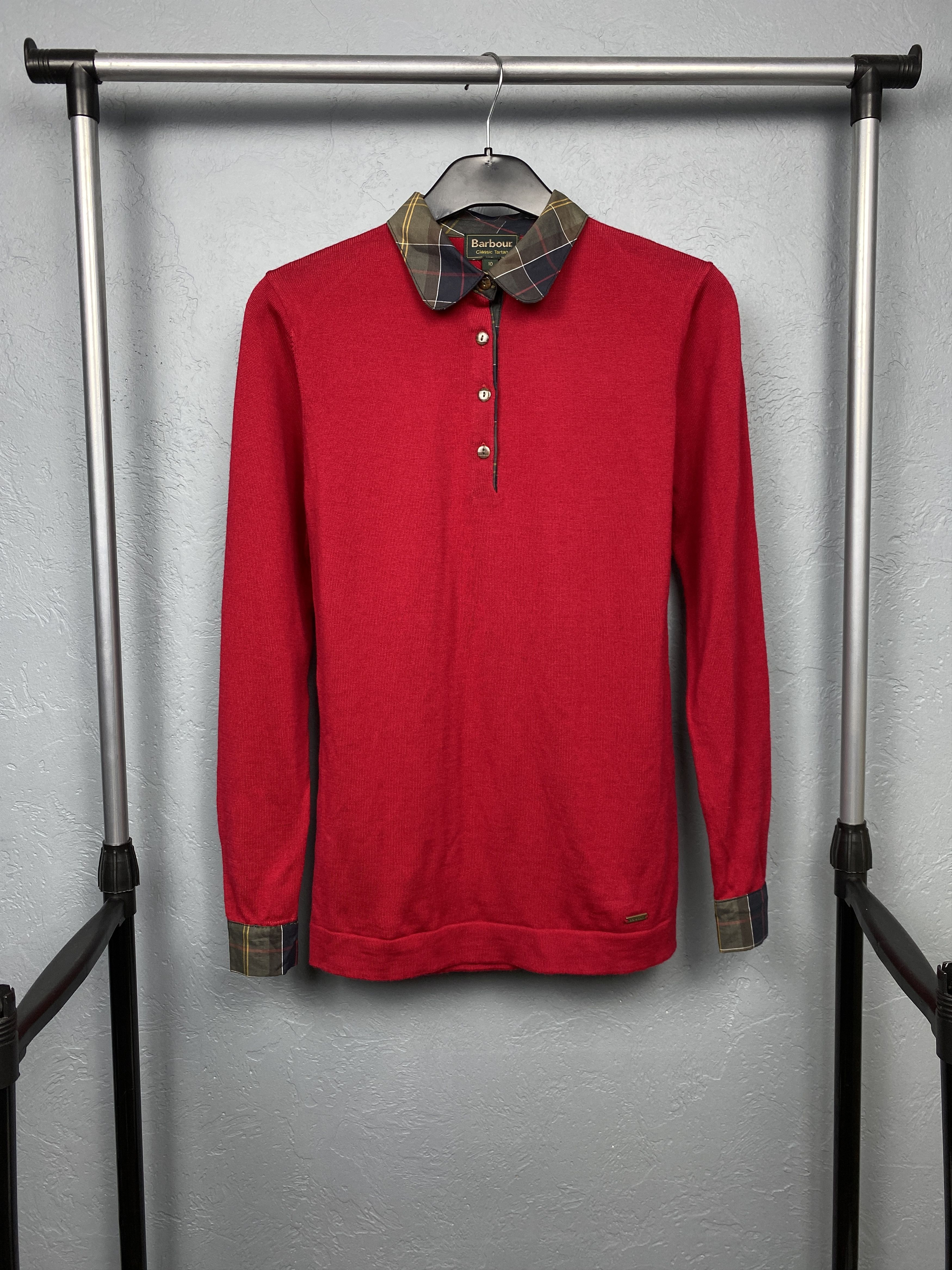 Barbour Barbour Classic Tartan Womens Merino Wool Knit Sweater Size M / US 6-8 / IT 42-44 - 1 Thumbnail