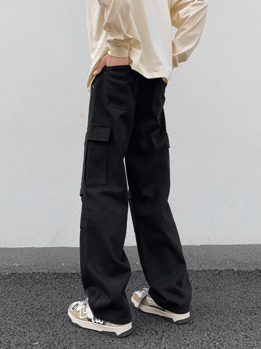 Black High Street Vintage Loose Jeans
