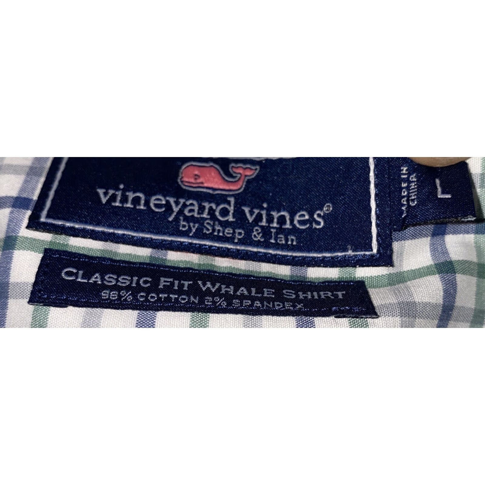 Vineyard Vines VINEYARD VINES Mens Long Sleeve Shirt Button-Up Collared Checkered Cotton Large Multicolor Size US L / EU 52-54 / 3 - 6 Thumbnail