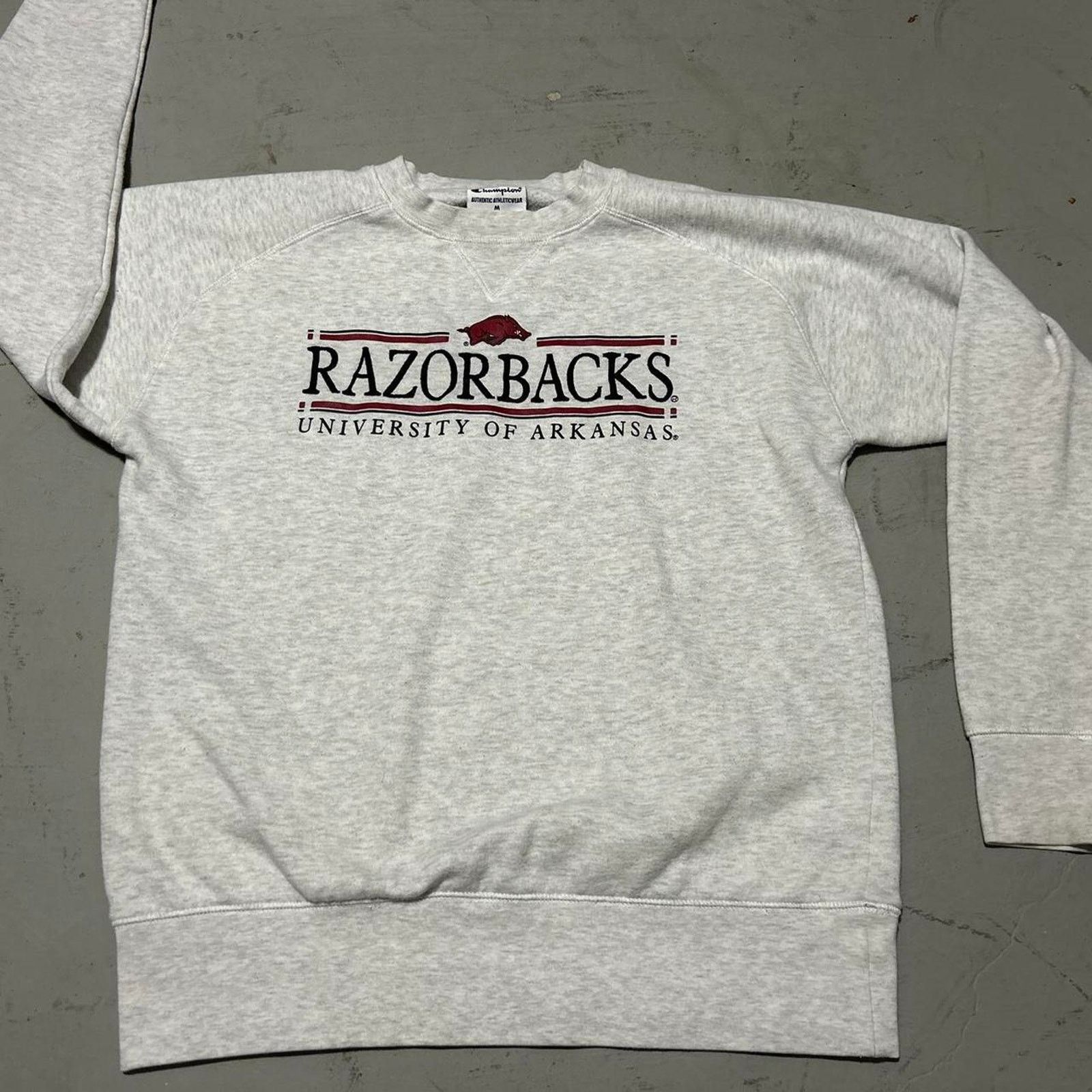 Champion Vintage Ash Grey University of Arkansas Razorbacks Champion Size US M / EU 48-50 / 2 - 1 Thumbnail