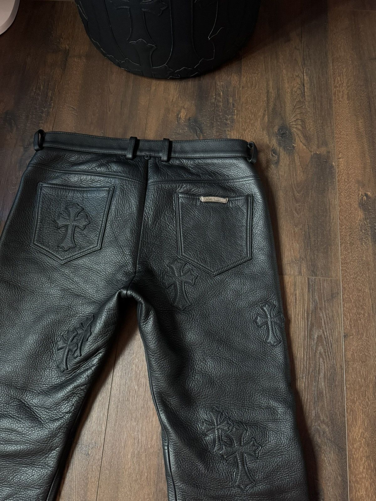 Chrome Hearts Chrome Hearts Leather Fleur pants Size US 34 / EU 50 - 5 Thumbnail