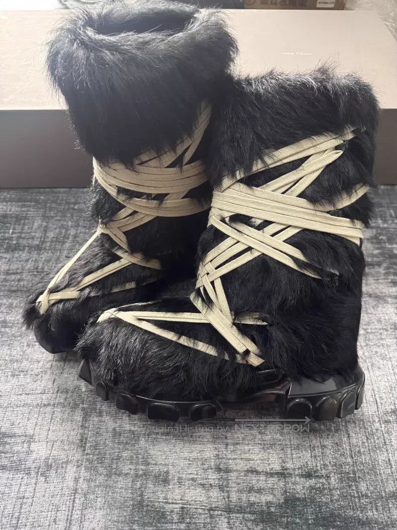 Rick Owens RICK OWENS Crazy Strap Horsehair Snow Boots Size US 8 / EU 41 - 1 Thumbnail