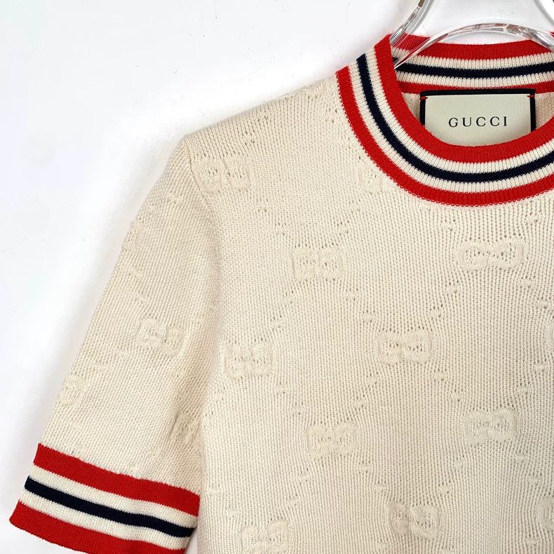 Gucci Gucci Color block double G full print striped wool knitted Size US S / EU 44-46 / 1 - 3 Thumbnail