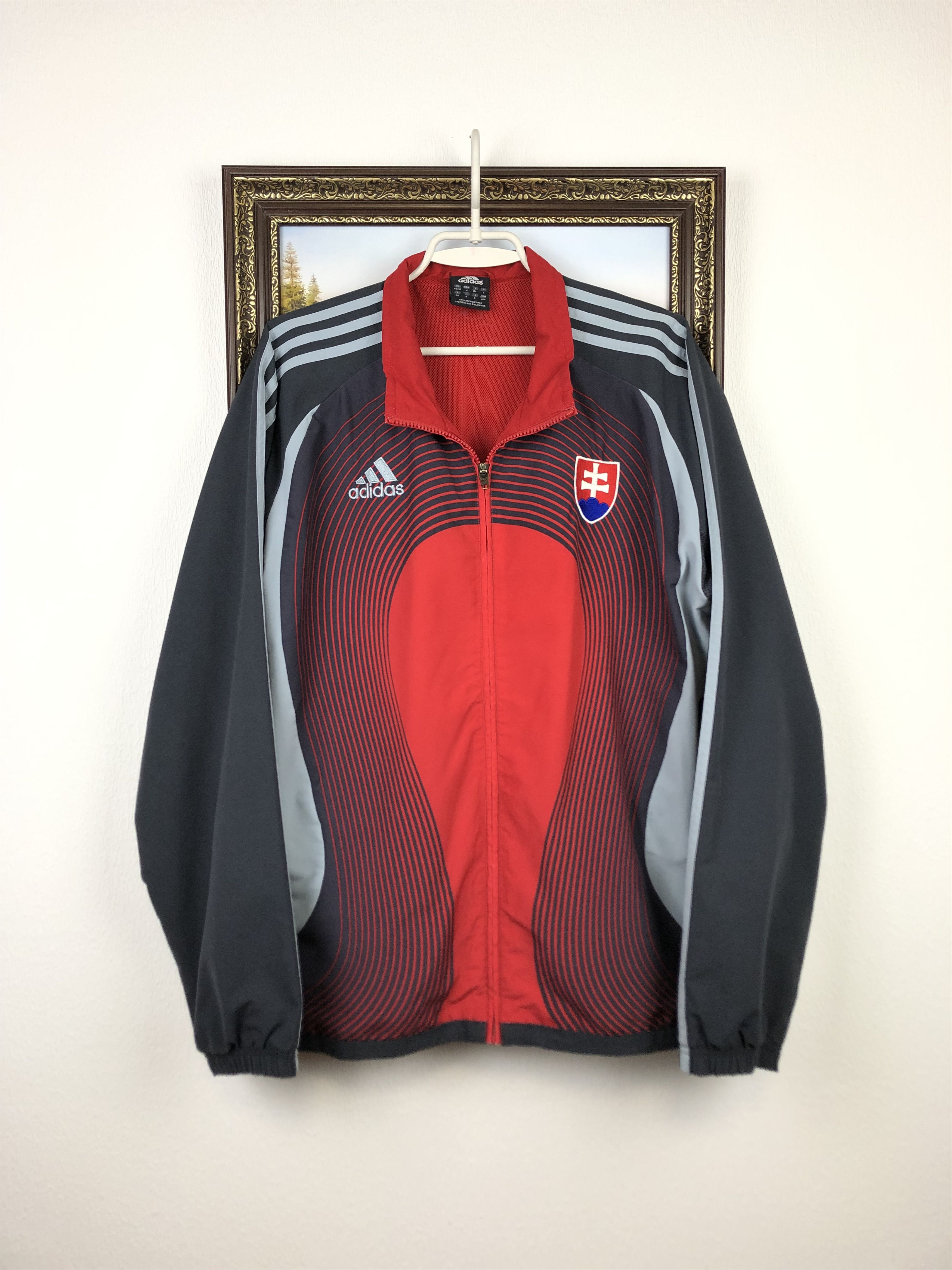 Adidas × Vintage Vintage Adidas Slovakia Football Jacket Soccer Track Size US M / EU 48-50 / 2 - 1 Thumbnail