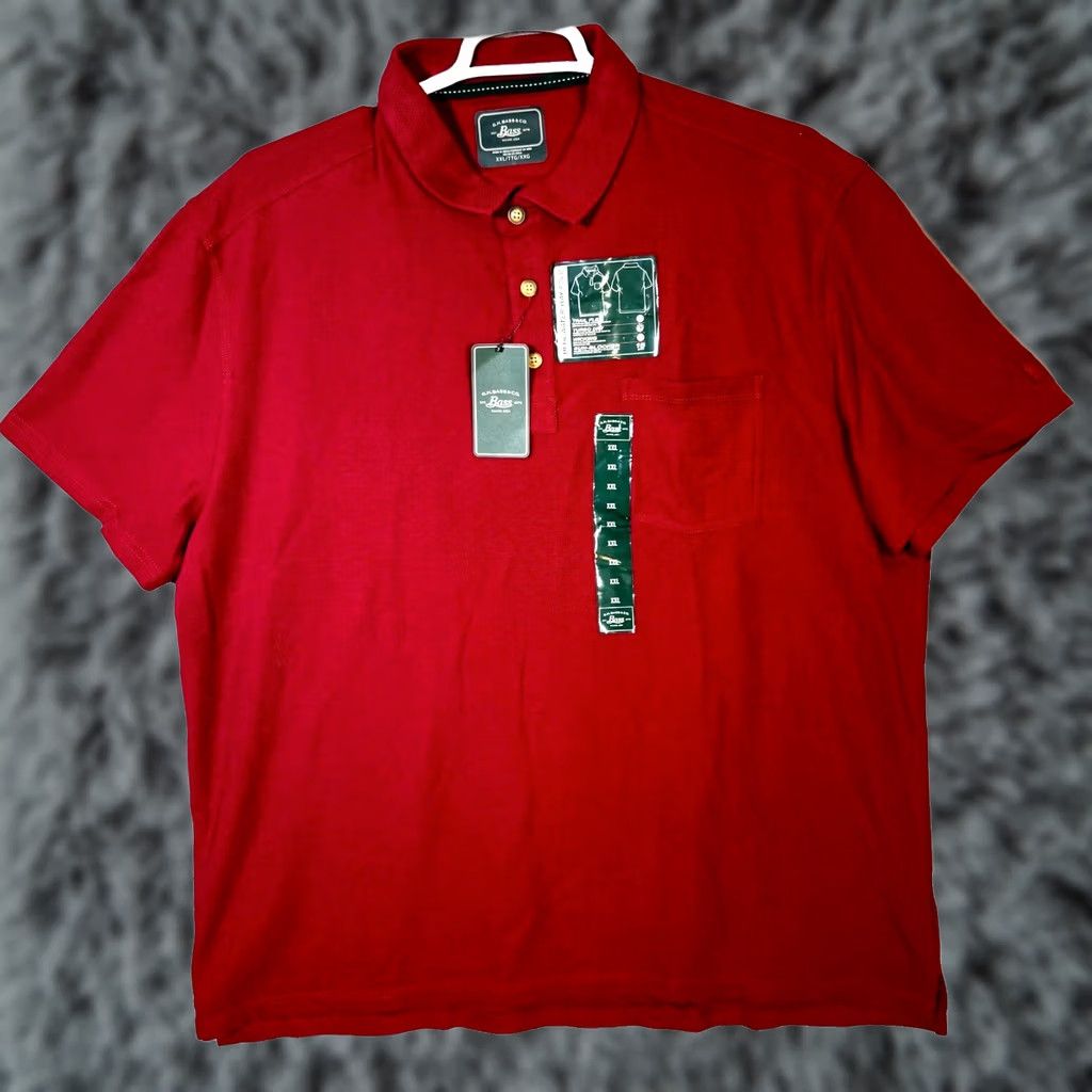 Vintage VINTAGE G.H. Bass & Co. Men’s Polo Shirt 2XL Red Cotton Short Sleeve Golf Polo Shirt Size US XXL / EU 58 / 5 - 1 Thumbnail