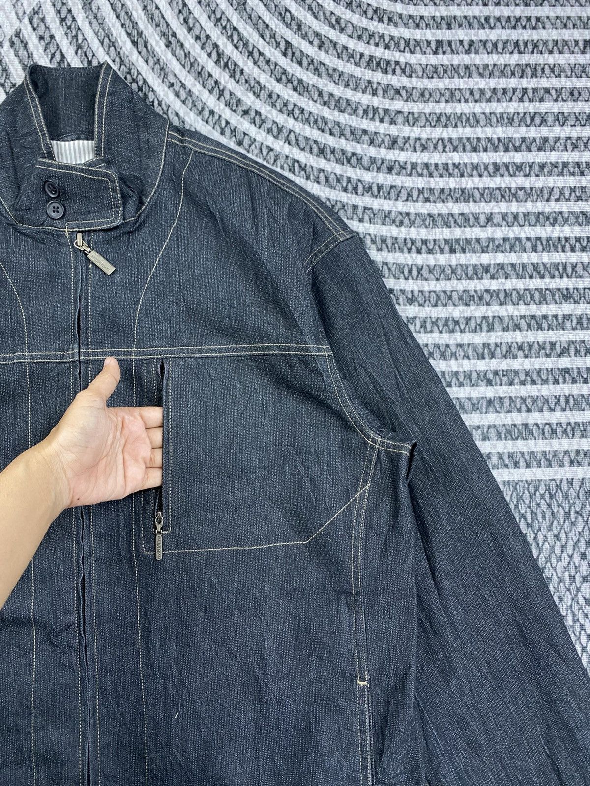 Japanese Brand Vintage British Khaki Rare Dark Grey Zipper Jacket Size US M / EU 48-50 / 2 - 8 Thumbnail
