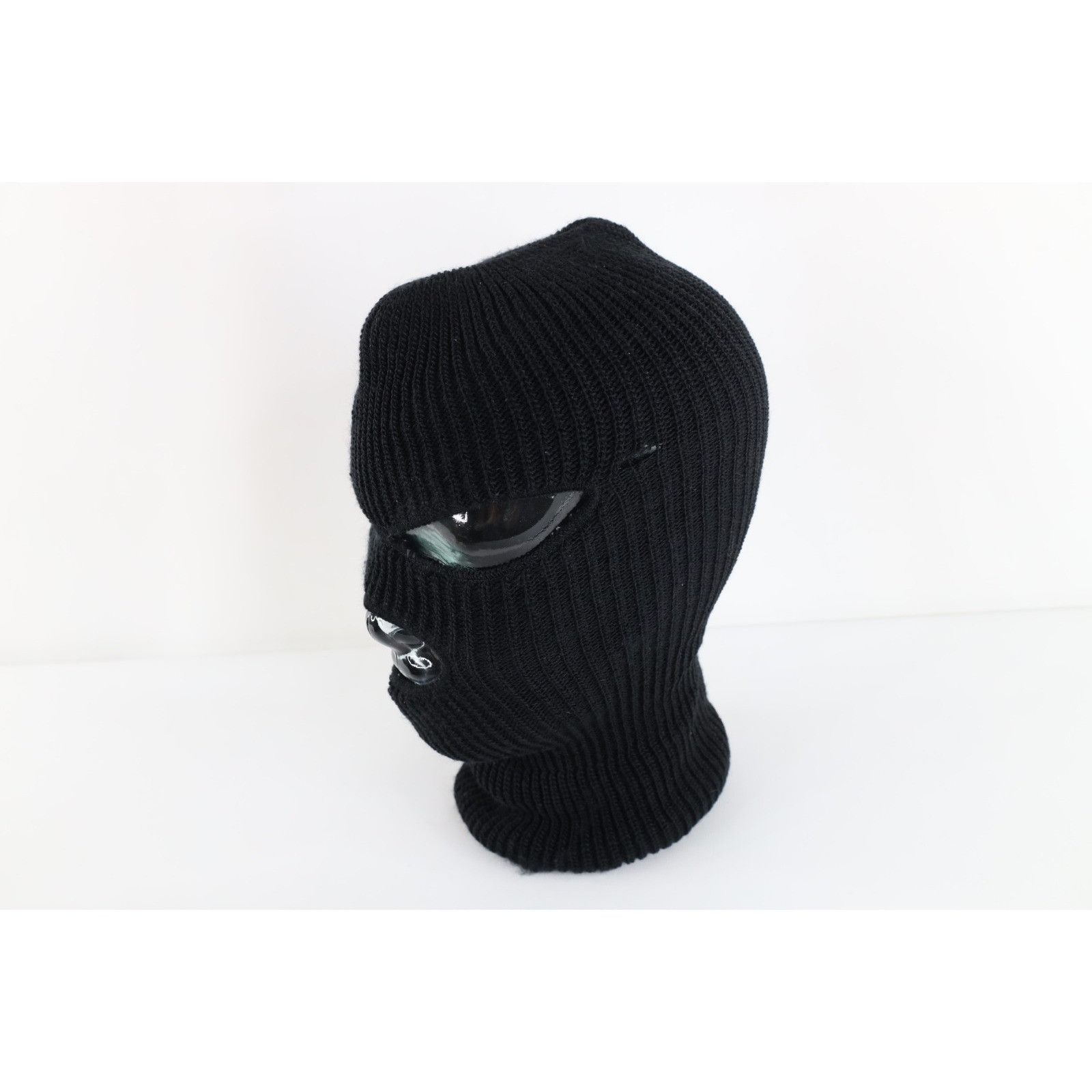 Vintage Vintage 90s Streetwear Ribbed Knit 3 Hole Robber Beanie Size ONE SIZE - 6 Thumbnail