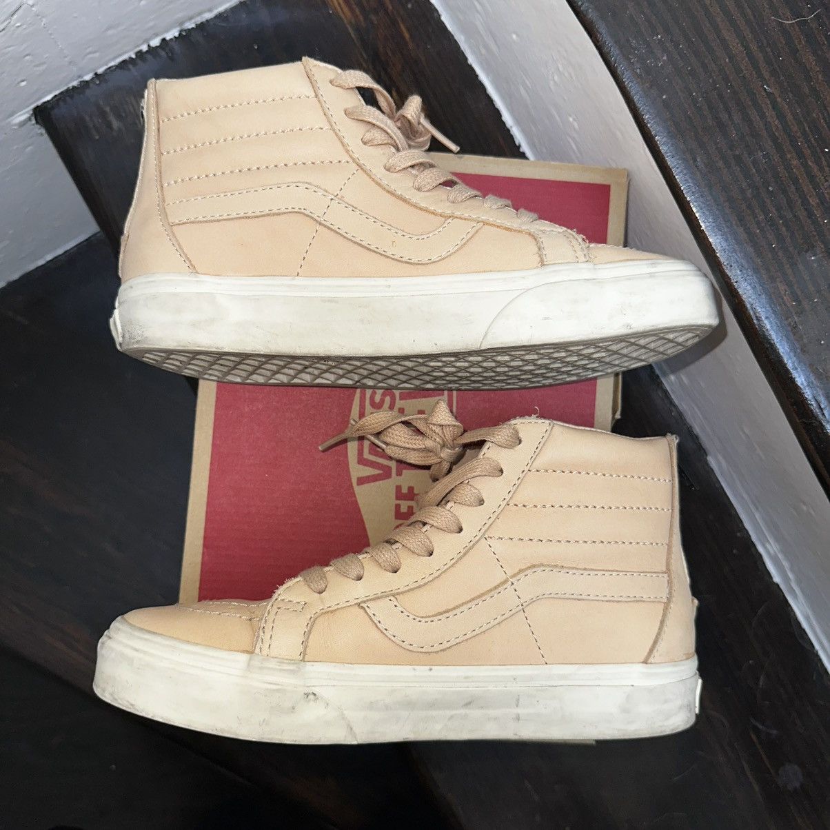 Vans VANS Sk8-Hi Reissue Zip High Veggie Tan Leather 4.5 M 6 W Size US 6 / IT 36 - 3 Thumbnail