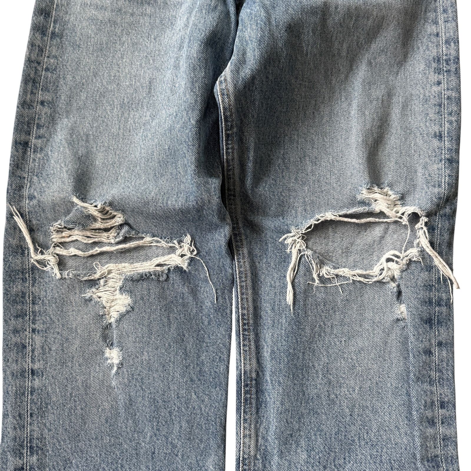 Agolde AGOLDE 90's Crop Mid Rise Loose Jean Suspend Wash Distressed Size 25" / US 0 / IT 36 - 8 Thumbnail