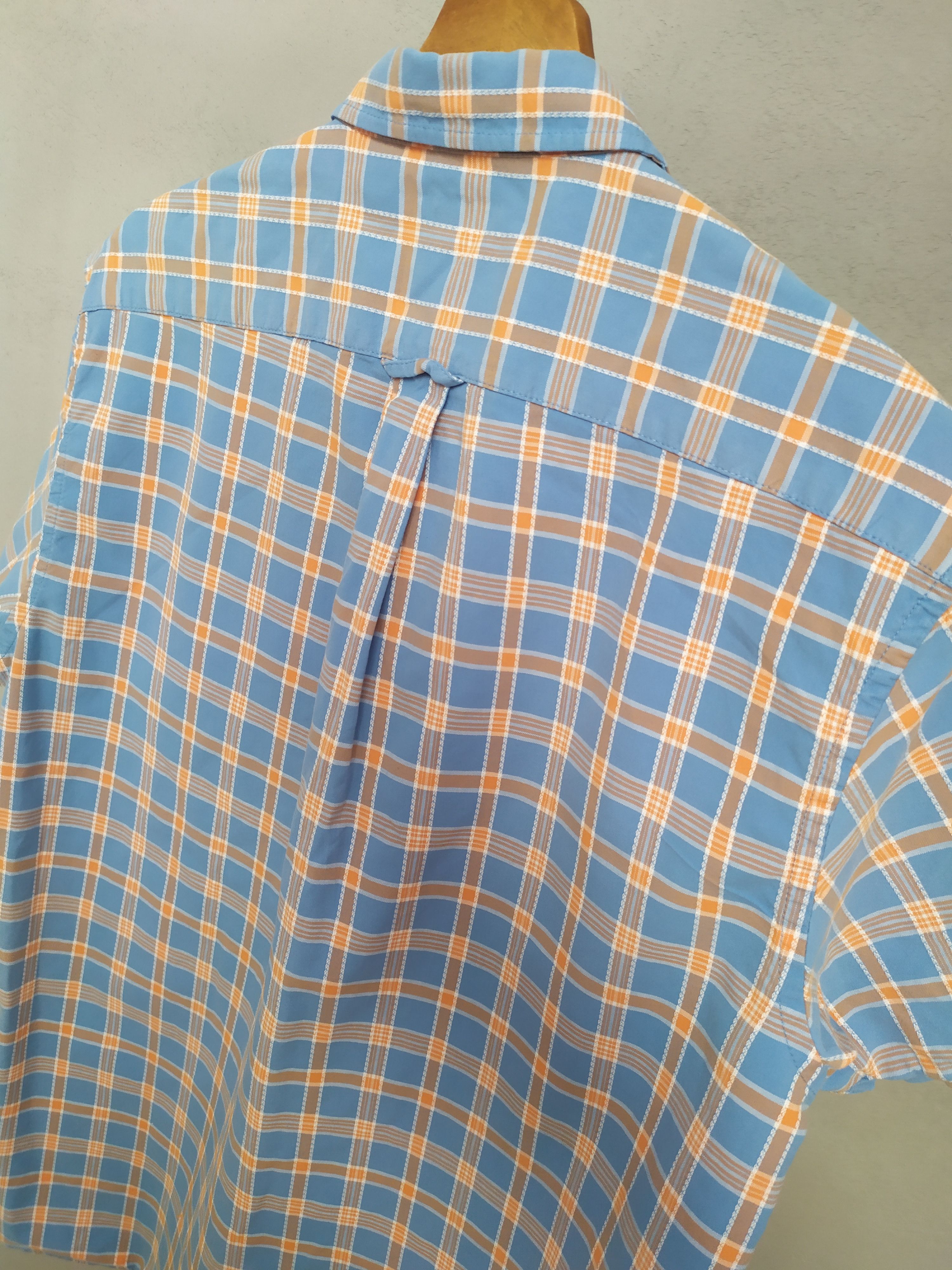 Duck Head Blue Men's Checkered Shirt Duck Head L Cotton Short Sleeve Size US L / EU 52-54 / 3 - 12 Thumbnail