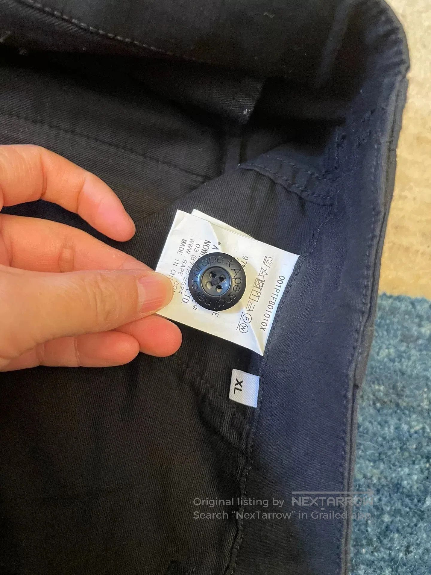 Bape Black Cargo Pants.