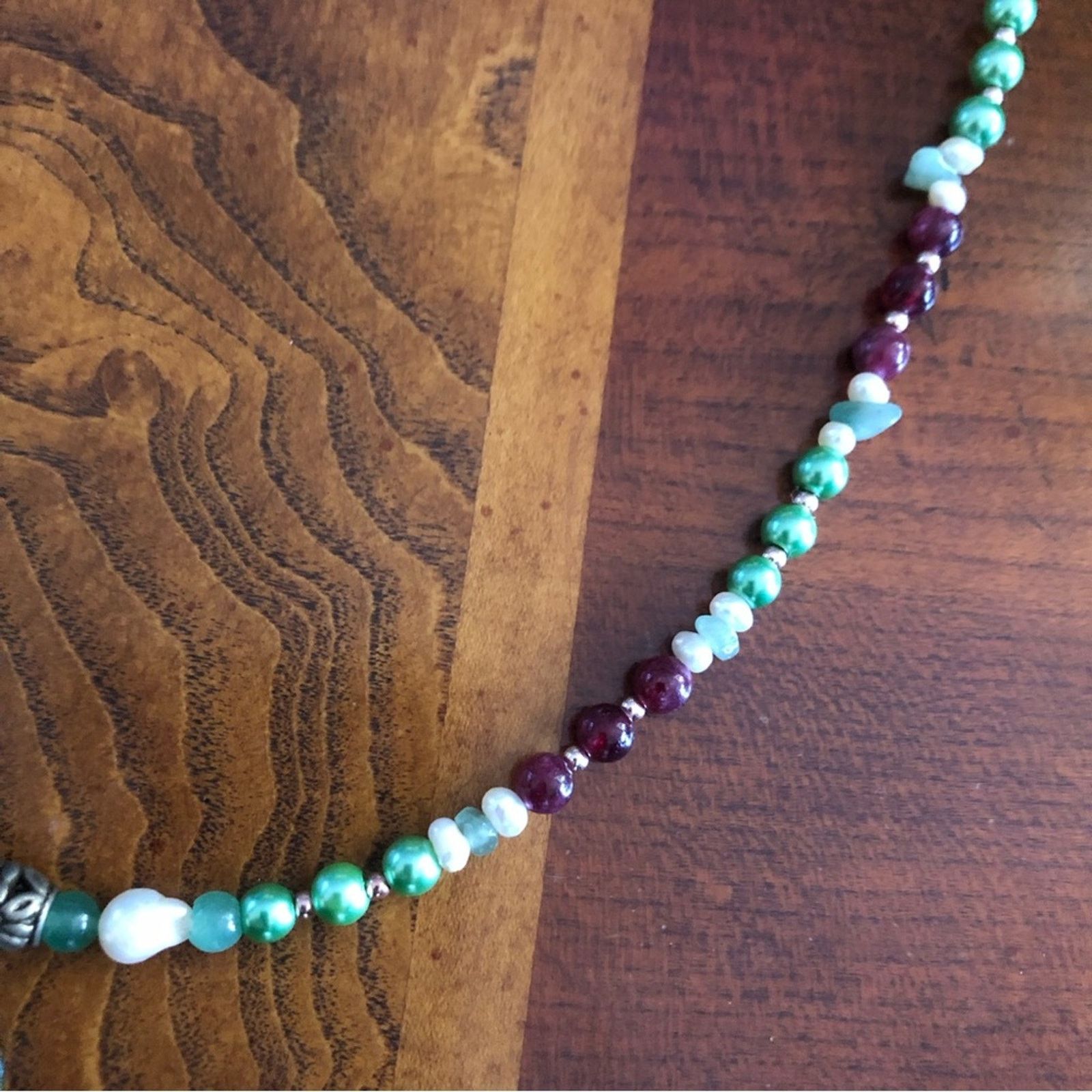 Handmade Handcrafted repurpose genuine stone pearl necklace Size ONE SIZE - 9 Thumbnail
