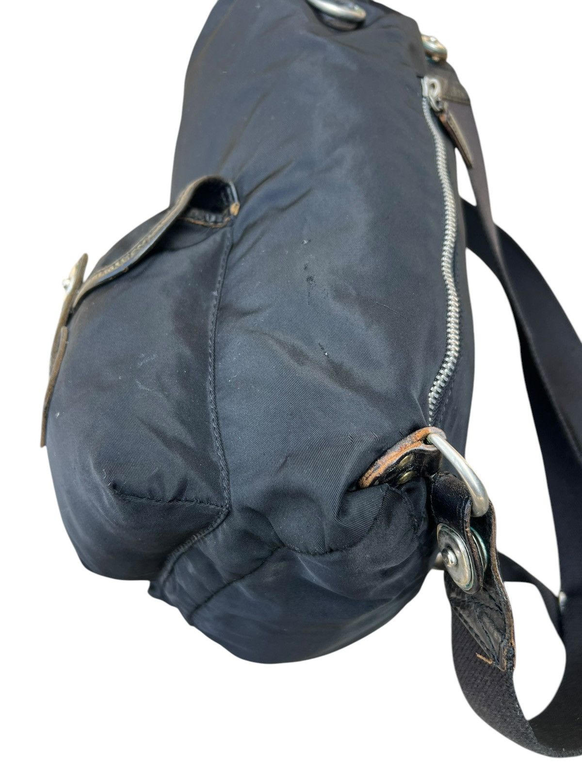 Felisi Vintage Felisi Italy Distress Hybrid Nylon Leather Backpack Size ONE SIZE - 16 Thumbnail