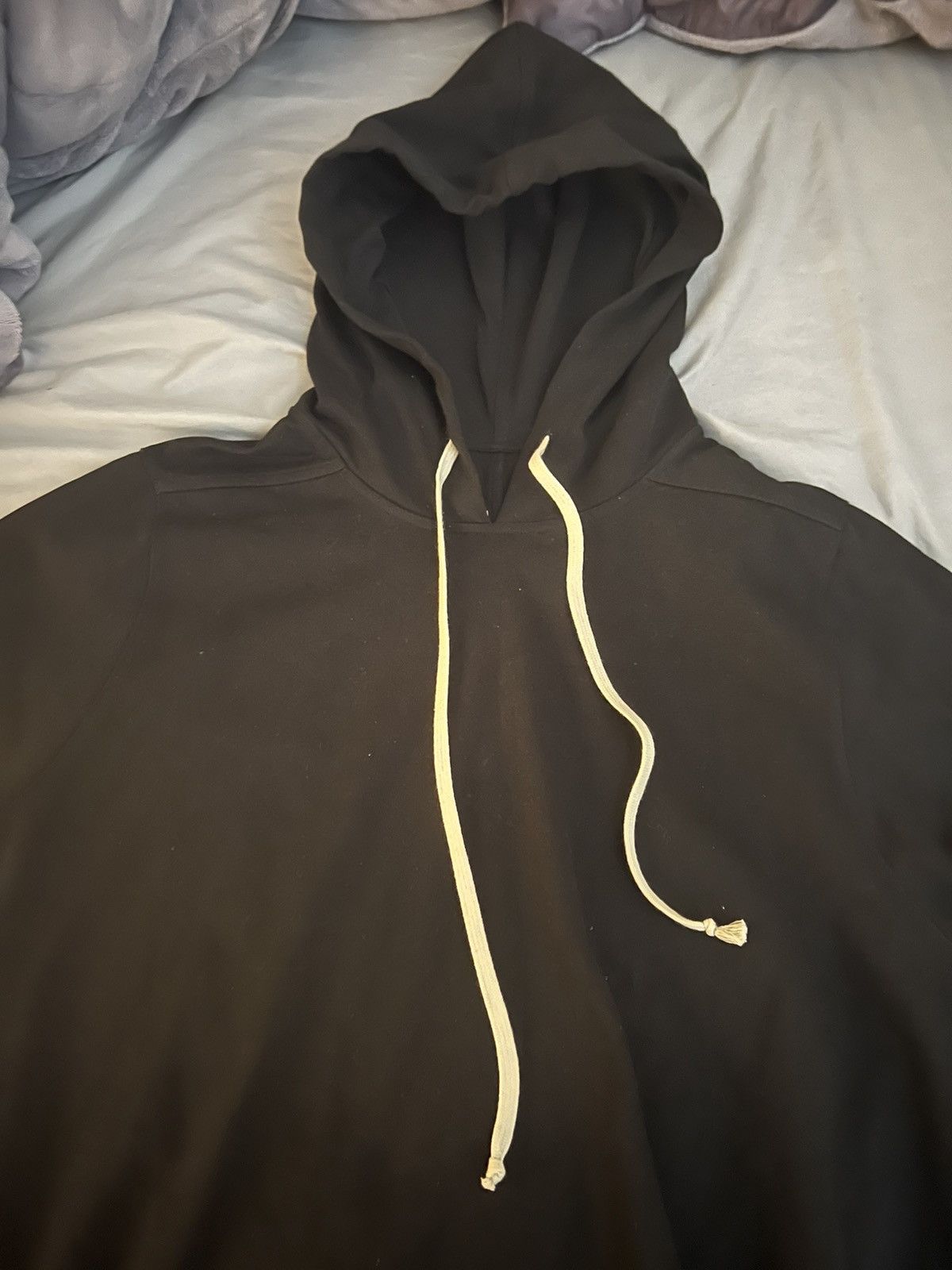 Rick Owens Rick Owens Black Drawstring Hoodie Size US L / EU 52-54 / 3 - 4 Thumbnail