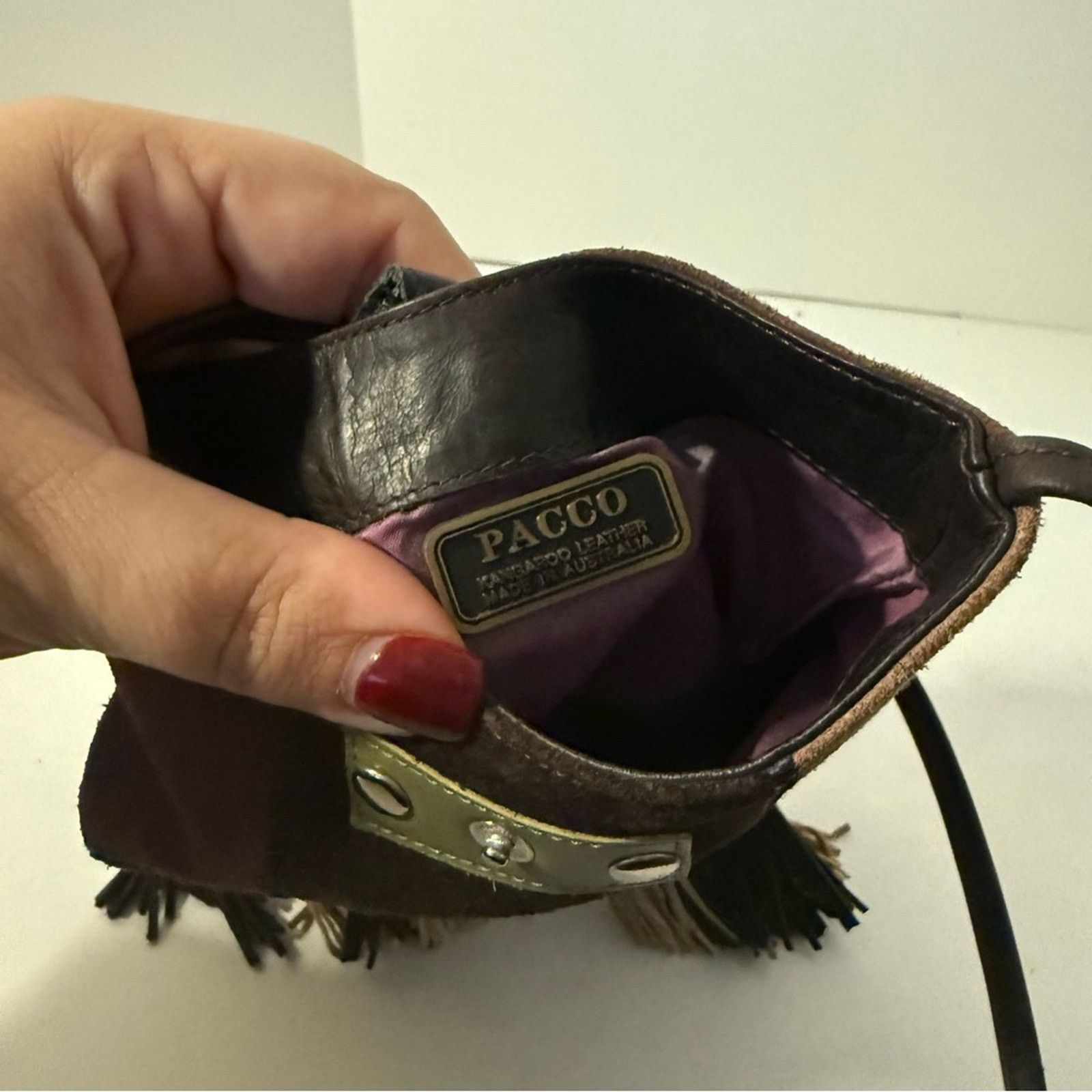 Other PACCO kangaroo leatherPatchwork Crossbody Bag with Tassels Size ONE SIZE - 4 Thumbnail