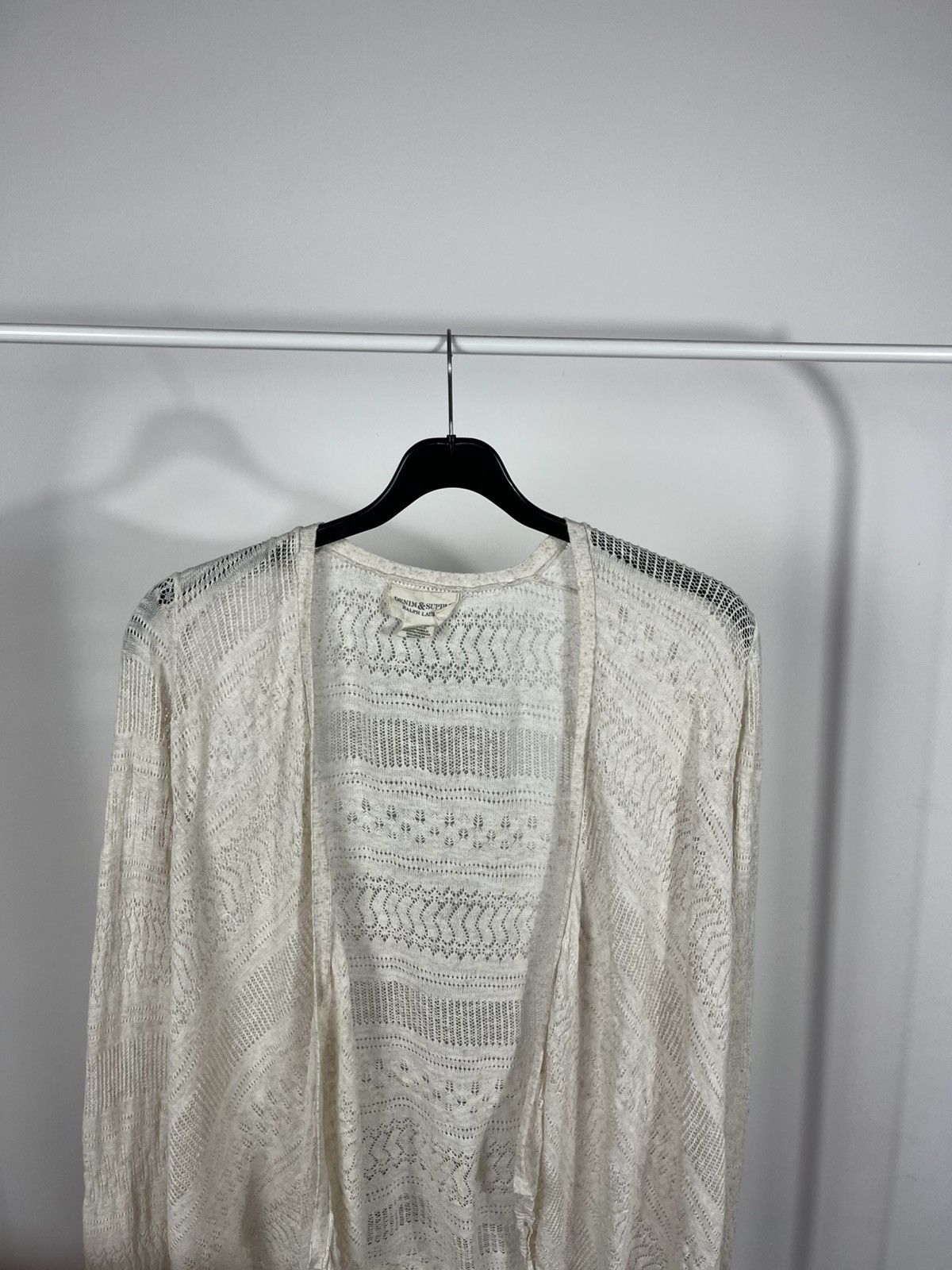 Denim & Supply Ralph Lauren Ralph Lauren Denim & Supply Lace Knit Cardigan Cream M Size M / US 6-8 / IT 42-44 - 2 Thumbnail