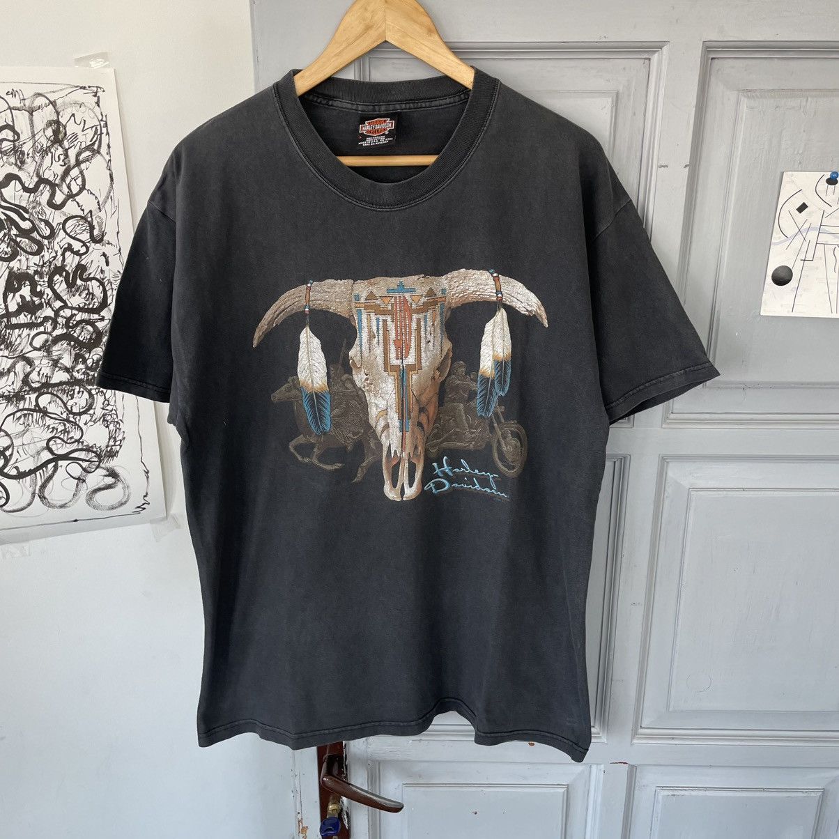 Harley Davidson × Vintage Vintage 90’s Harley Davidson Suburban Chicago T-shirt Size US L / EU 52-54 / 3 - 3 Thumbnail