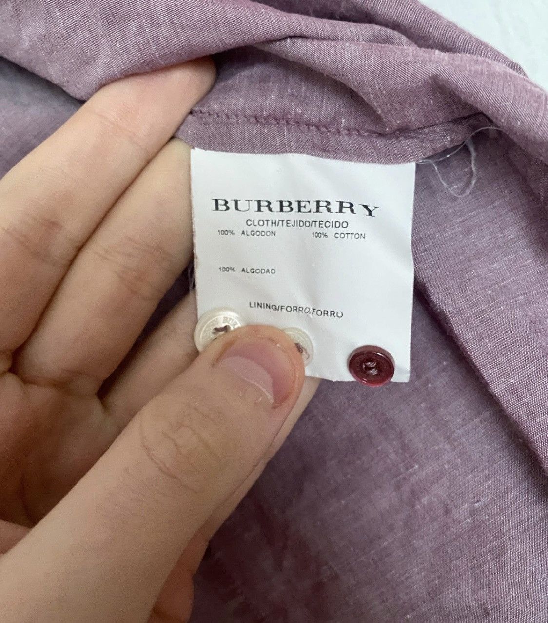 Vintage women lavenda Luxury burberry shirt with epaulettes