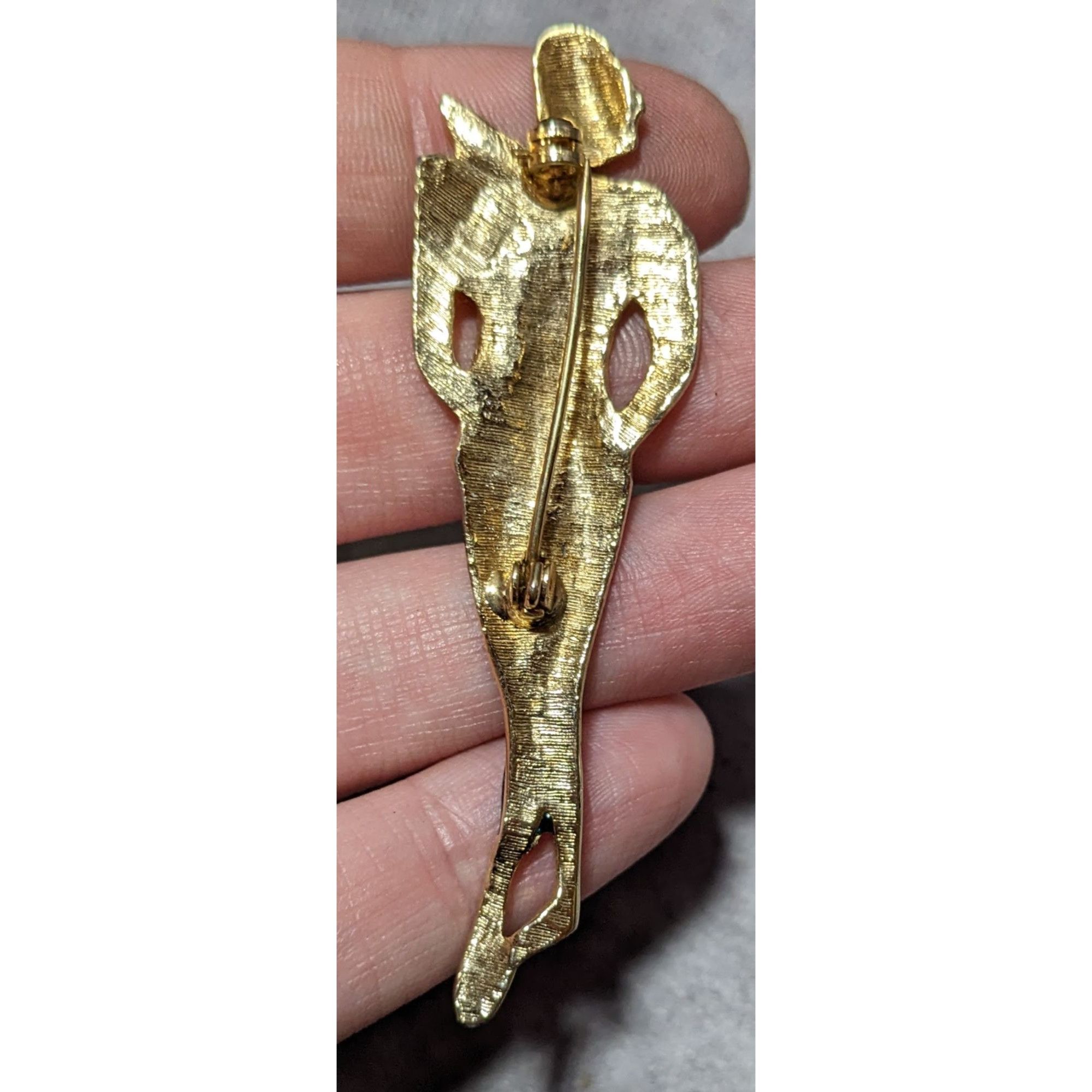 Other Vintage Art Deco Bright Enamel Rhinestone Lady Brooch Size ONE SIZE - 3 Thumbnail