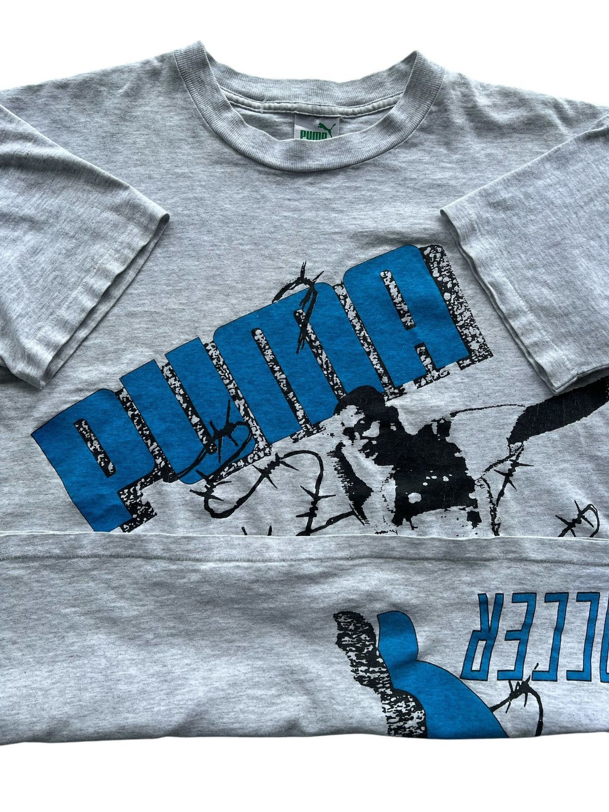Puma 🔥Vintage 1980’s Puma Turnit On Street Soccer T-Shirt Size US M / EU 48-50 / 2 - 6 Thumbnail