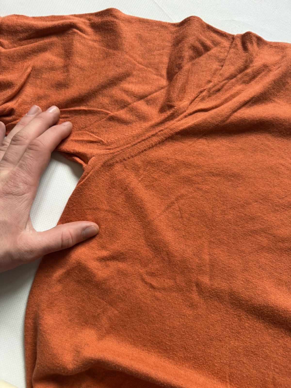 Burberry Vintage Burberry Embroidered Knight Logo Wool Sweater - Rust Size US L / EU 52-54 / 3 - 5 Thumbnail