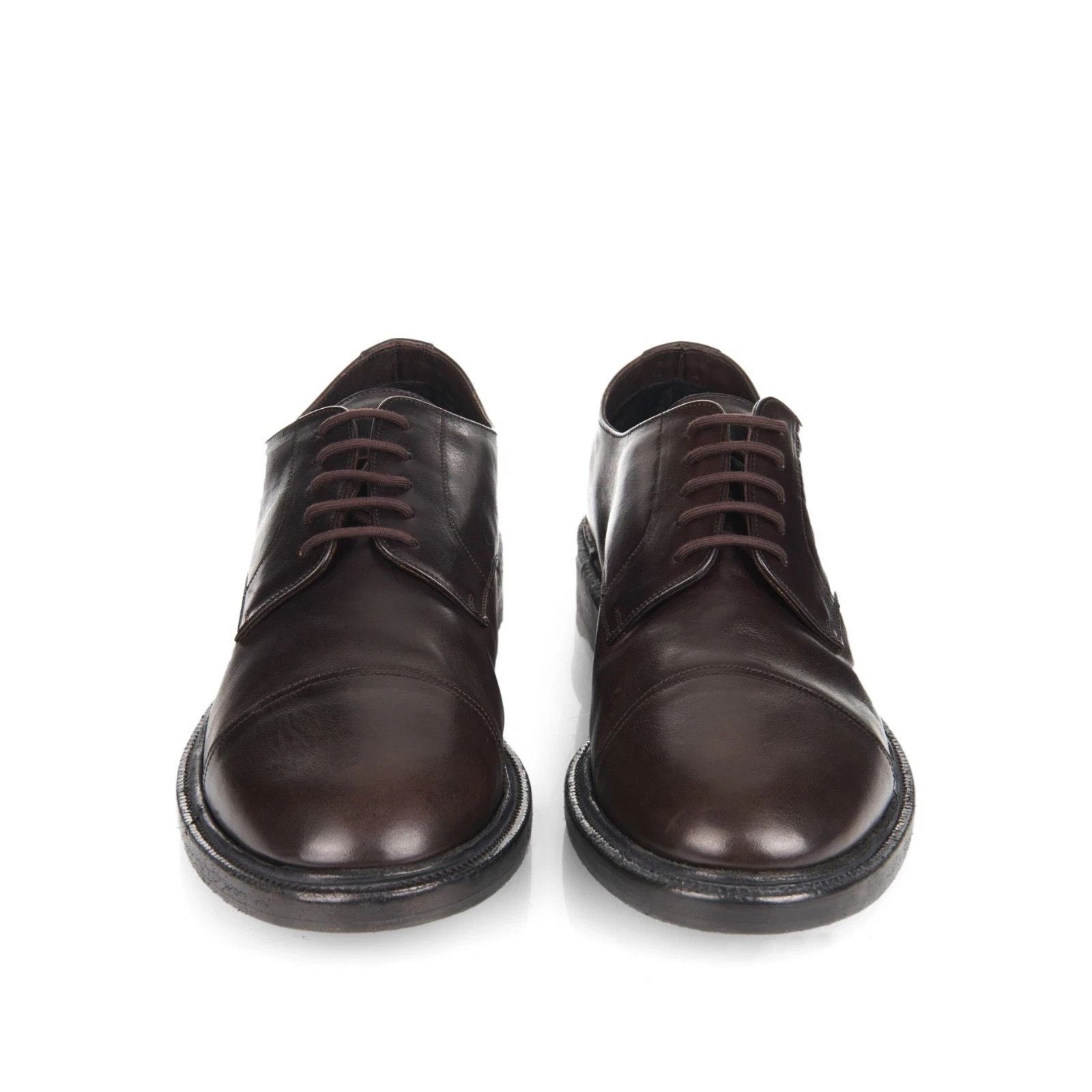 Burberry BURBERRY REDWORTHS BROWN LEATHER SHEARLING OXFORDS 44 ITALY Size US 11 / EU 44 - 8 Thumbnail