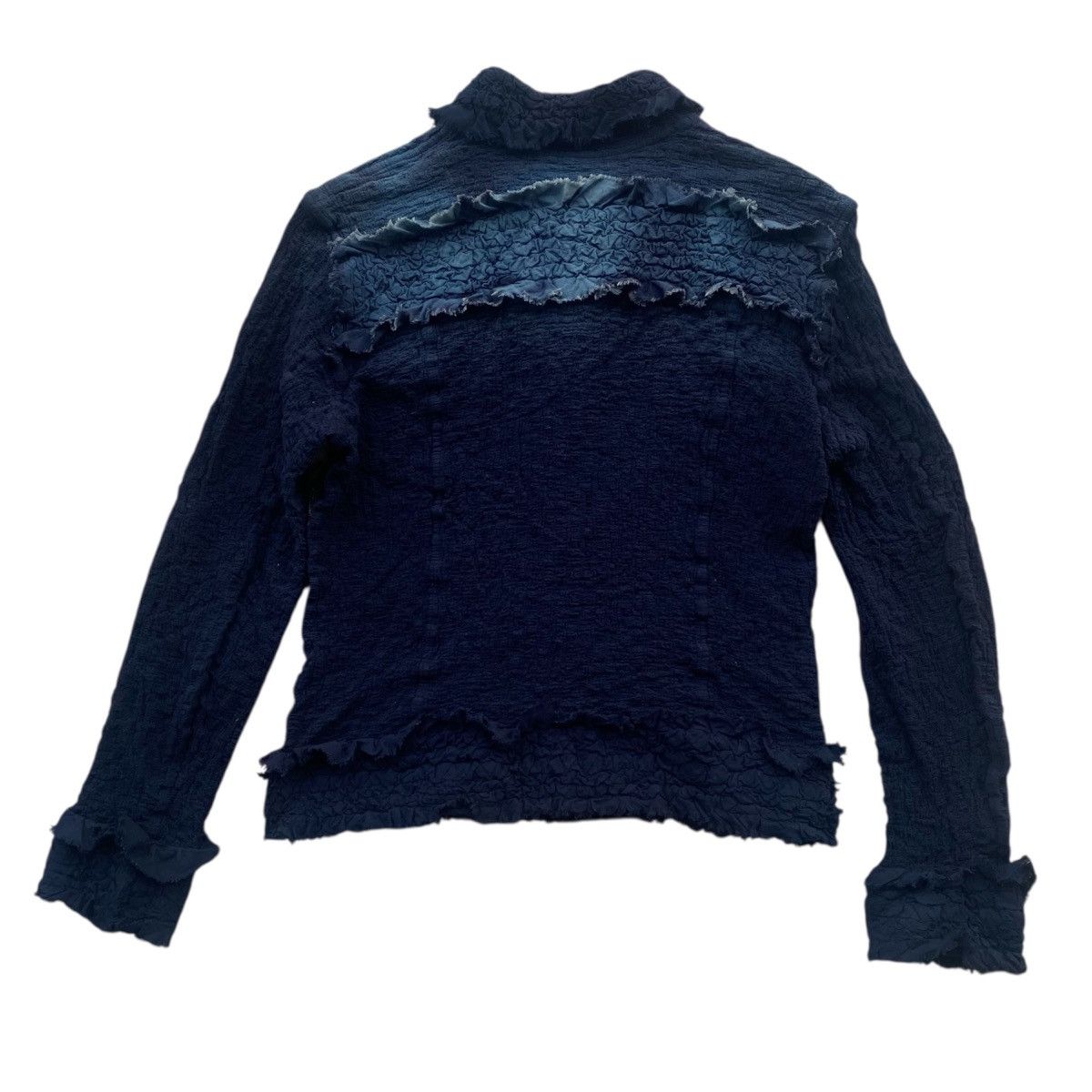 Issey Miyake ‼️LAST DROP‼️Issey Miyake ME Wrinkle Cauliflower Indigo Jacket Size S / US 4 / IT 40 - 3 Thumbnail