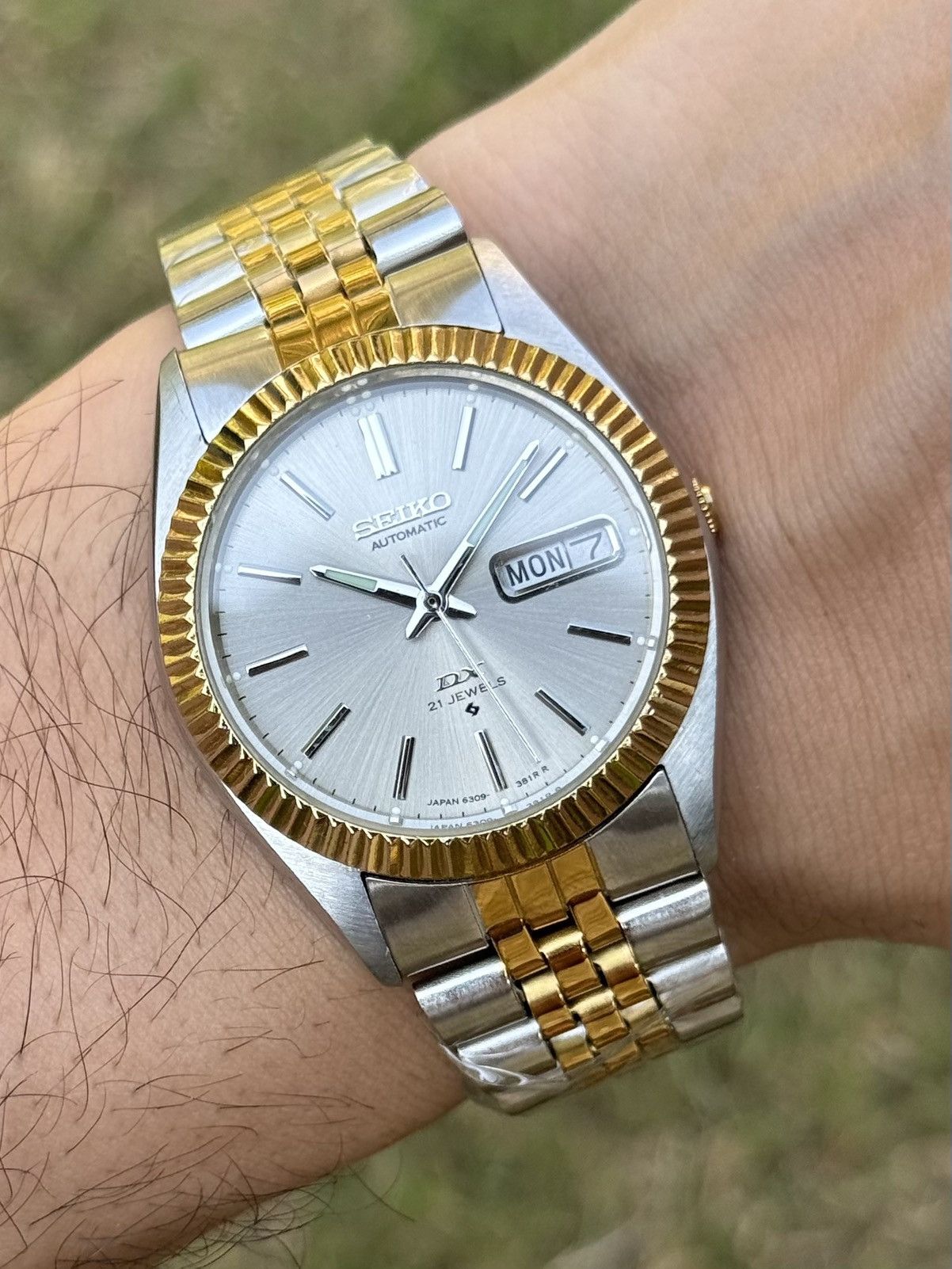Seiko 5 DX Fluted Bezel Automatic 6309 Japanese mens Watch