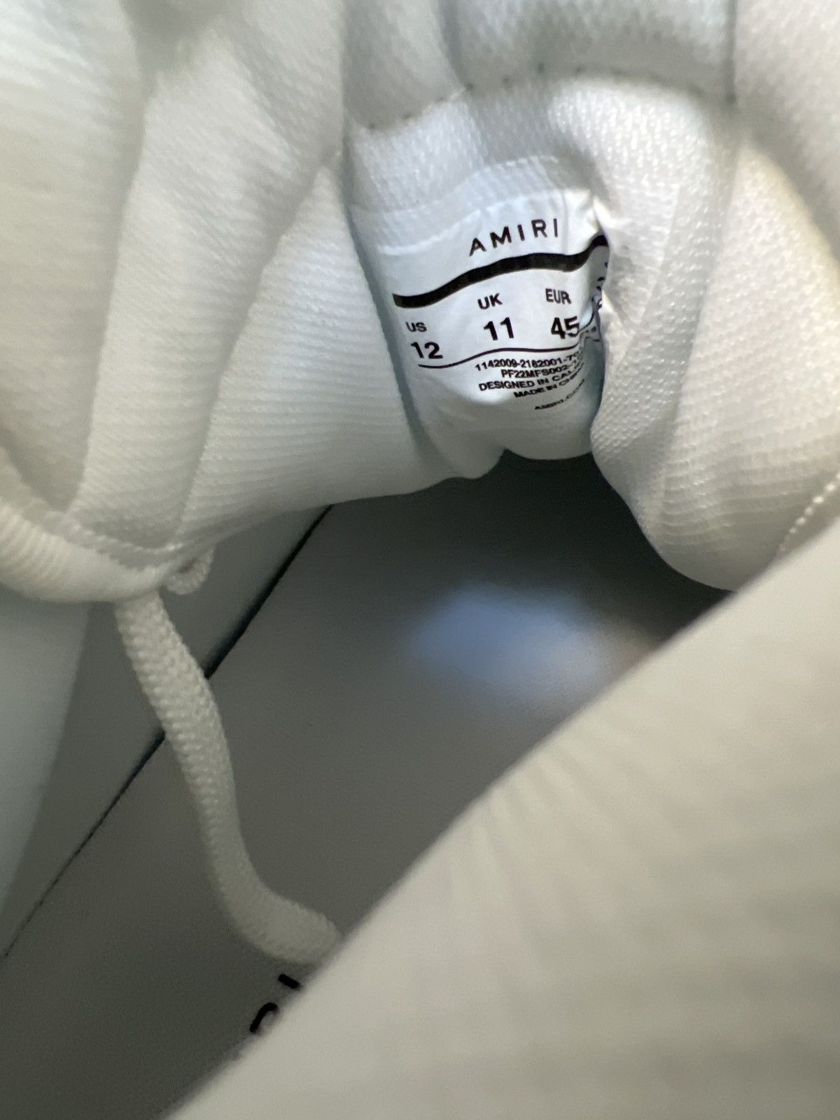 Amiri Amiri Skeleton High Top Sneakers ‘Triple White’ Size US 12 / EU 45 - 6 Thumbnail