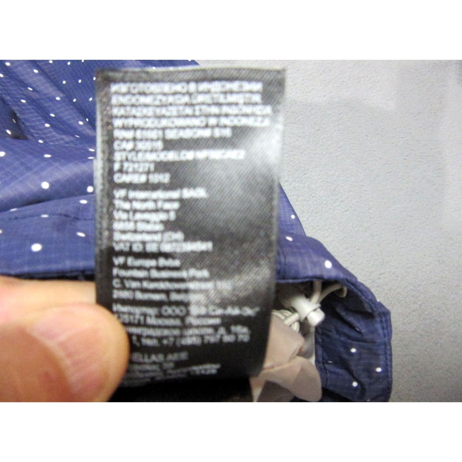 The North Face The North Face Rain Jacket Womens Medium Blue Polka Dot Hooded Lined Resolve Outdoor Hiking Trek Size M / US 6-8 / IT 42-44 - 6 Thumbnail