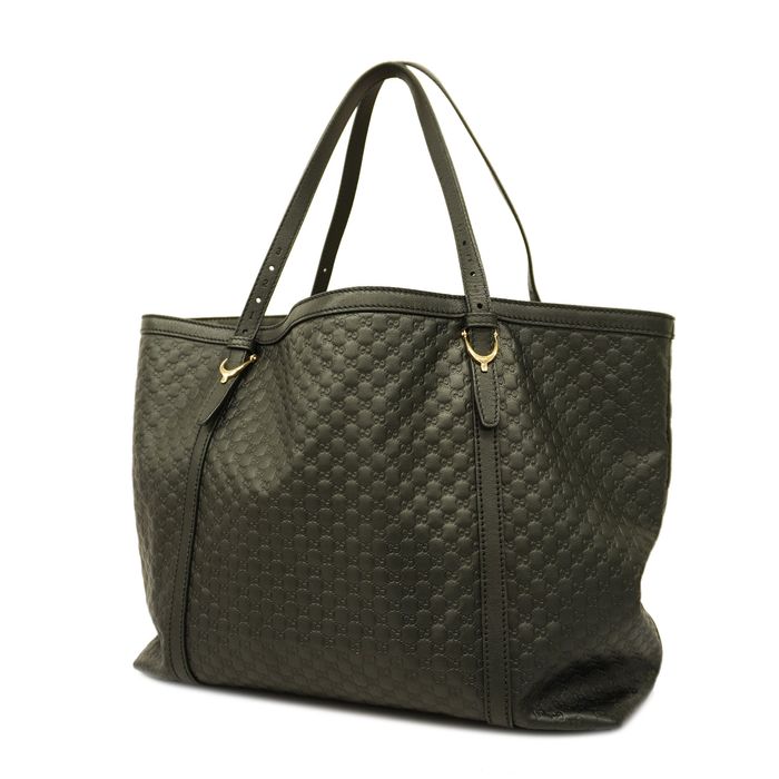 Gucci Auth Gucci MicroGuccissima Tote Bag 309613 Women's Leather Black ...