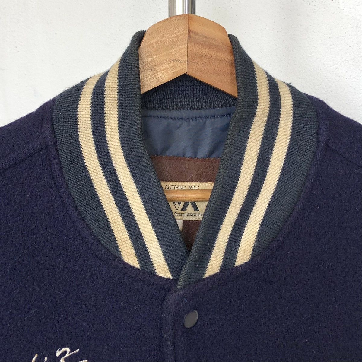 Japanese Brand Vintage C.U.F Staff Team Wool Leather Sleeve Varsity Jacket Size US M / EU 48-50 / 2 - 7 Thumbnail