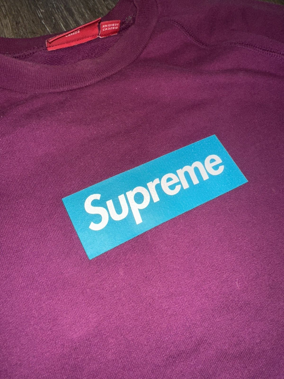 Supreme 2007 supreme teal screen printed box logo crewneck Size US L / EU 52-54 / 3 - 4 Thumbnail