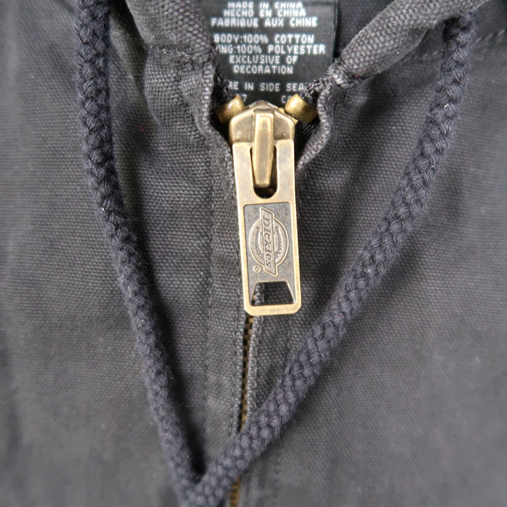 Dickies Dickies Jacket Mens 2XL Black Canvas Hooded Bomber Full Zip Pockets Workwear Regular Size US XXL / EU 58 / 5 - 6 Thumbnail