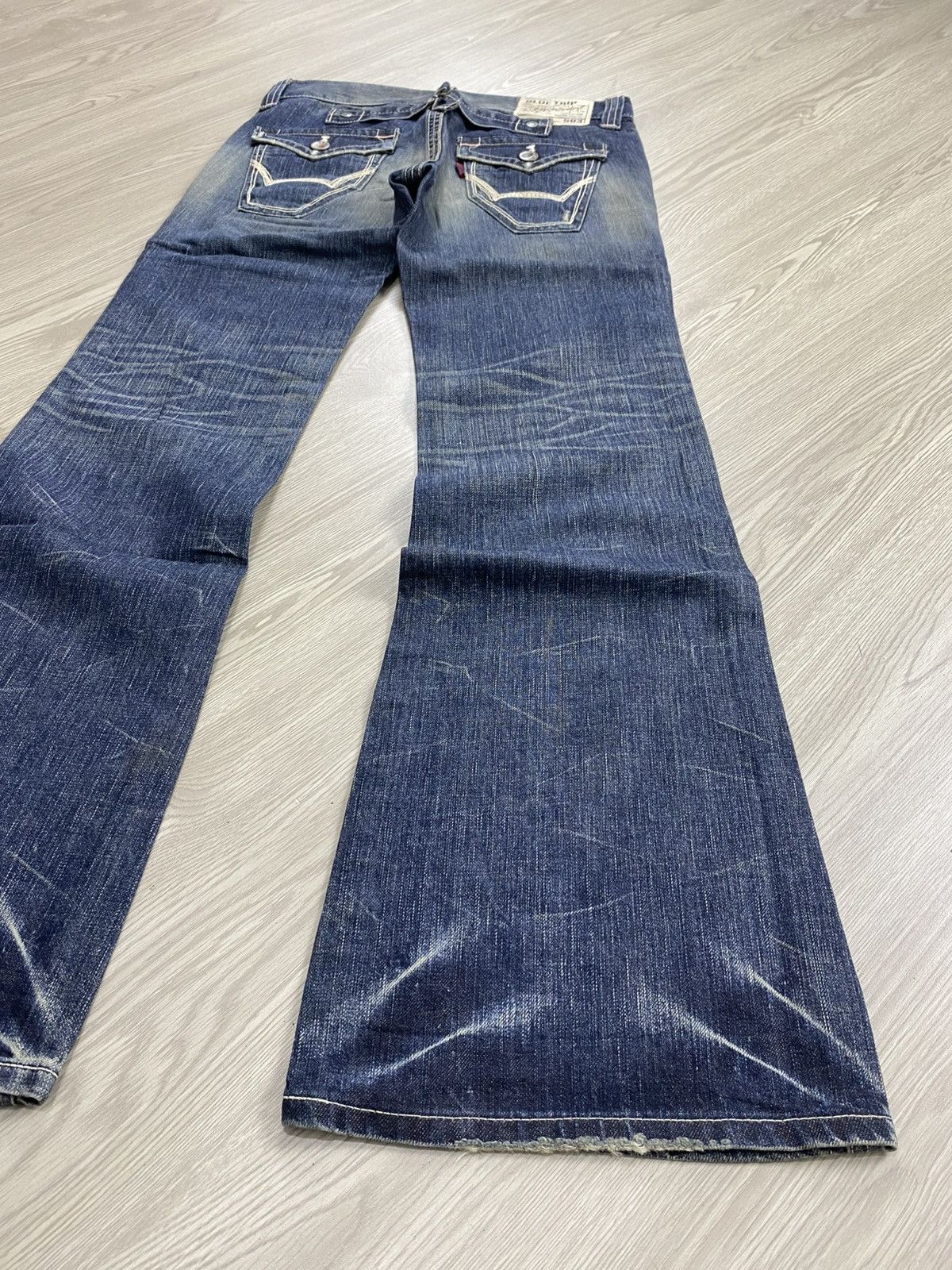 If Six Was Nine Vintage Edwin 503 Whiskered Punk Grunge Lgb Flared Jeans Size US 29 - 18 Thumbnail