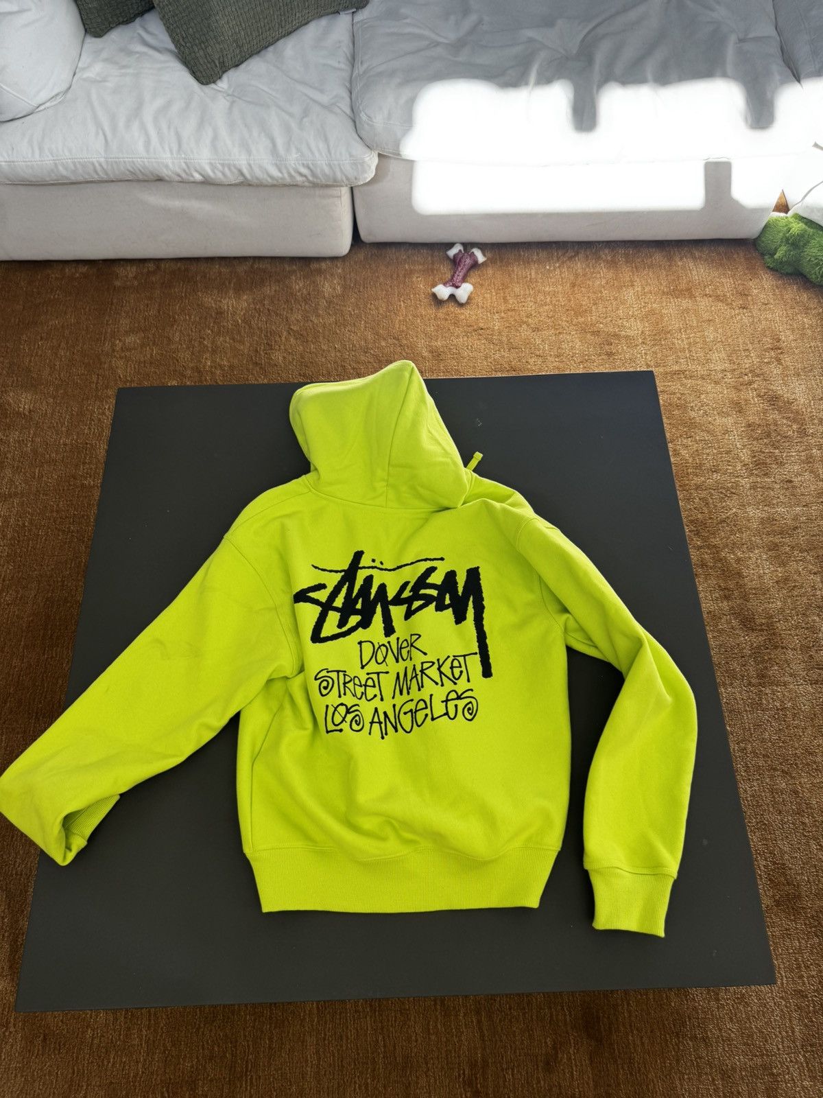 Stussy lime green sweater