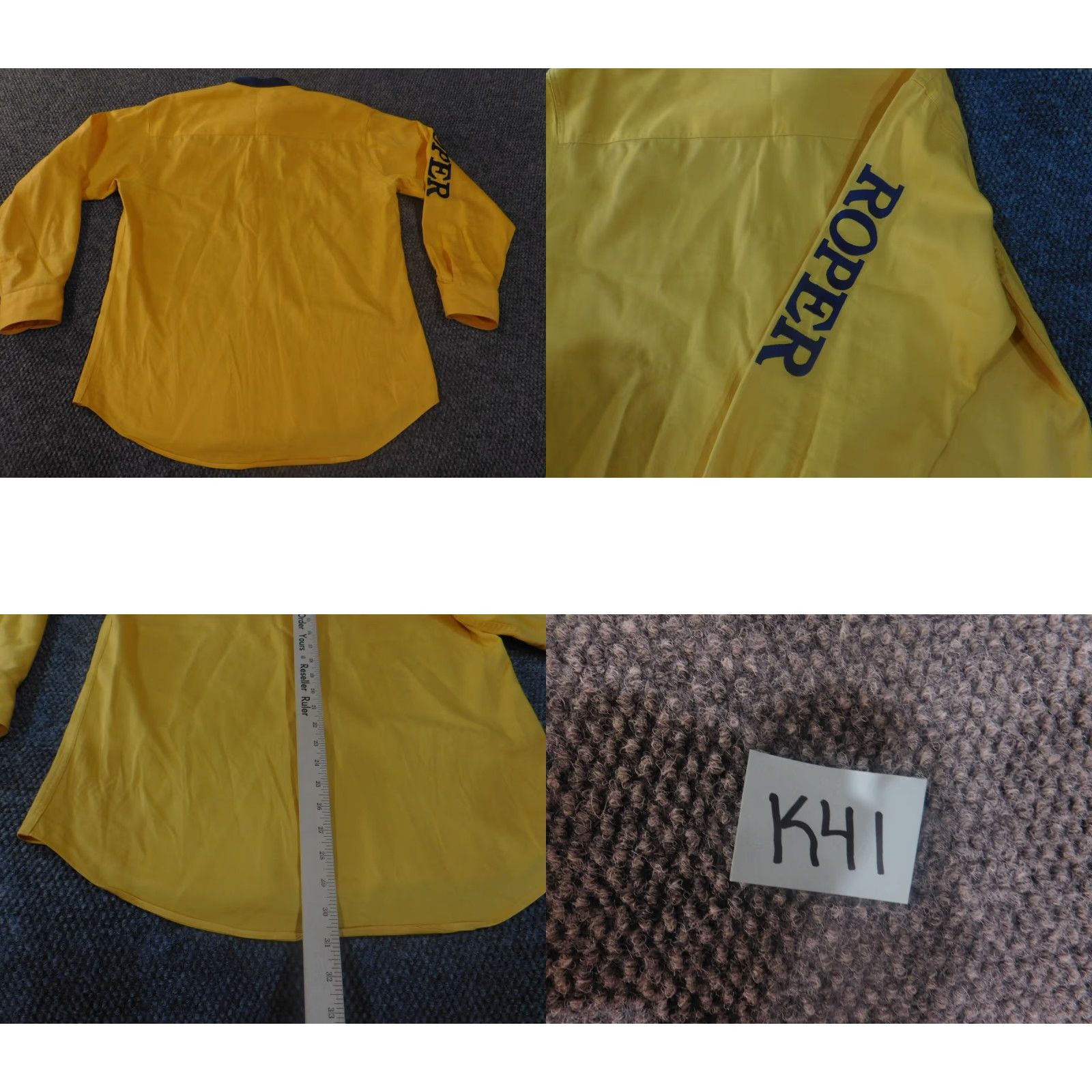 Roper Roper Shirt Mens S Small Yellow Embroidered Western Button Up Cowboy Rodeo Shirt Size US S / EU 44-46 / 1 - 9 Thumbnail