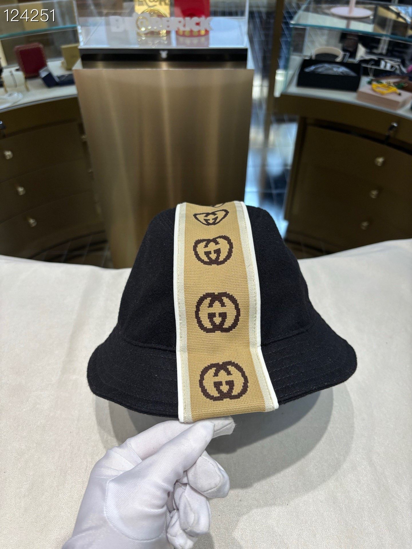 Gucci Gucci Black Printed Bucket Hat Size ONE SIZE - 1 Thumbnail