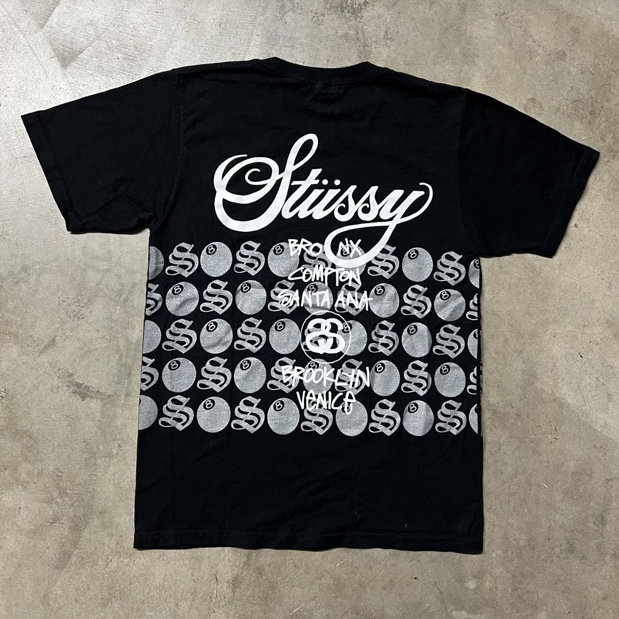 Hypebeast × Stussy Vintage 2000’s Stussy Logo World Tour Graphic T-Shirt Size US S / EU 44-46 / 1 - 5 Thumbnail