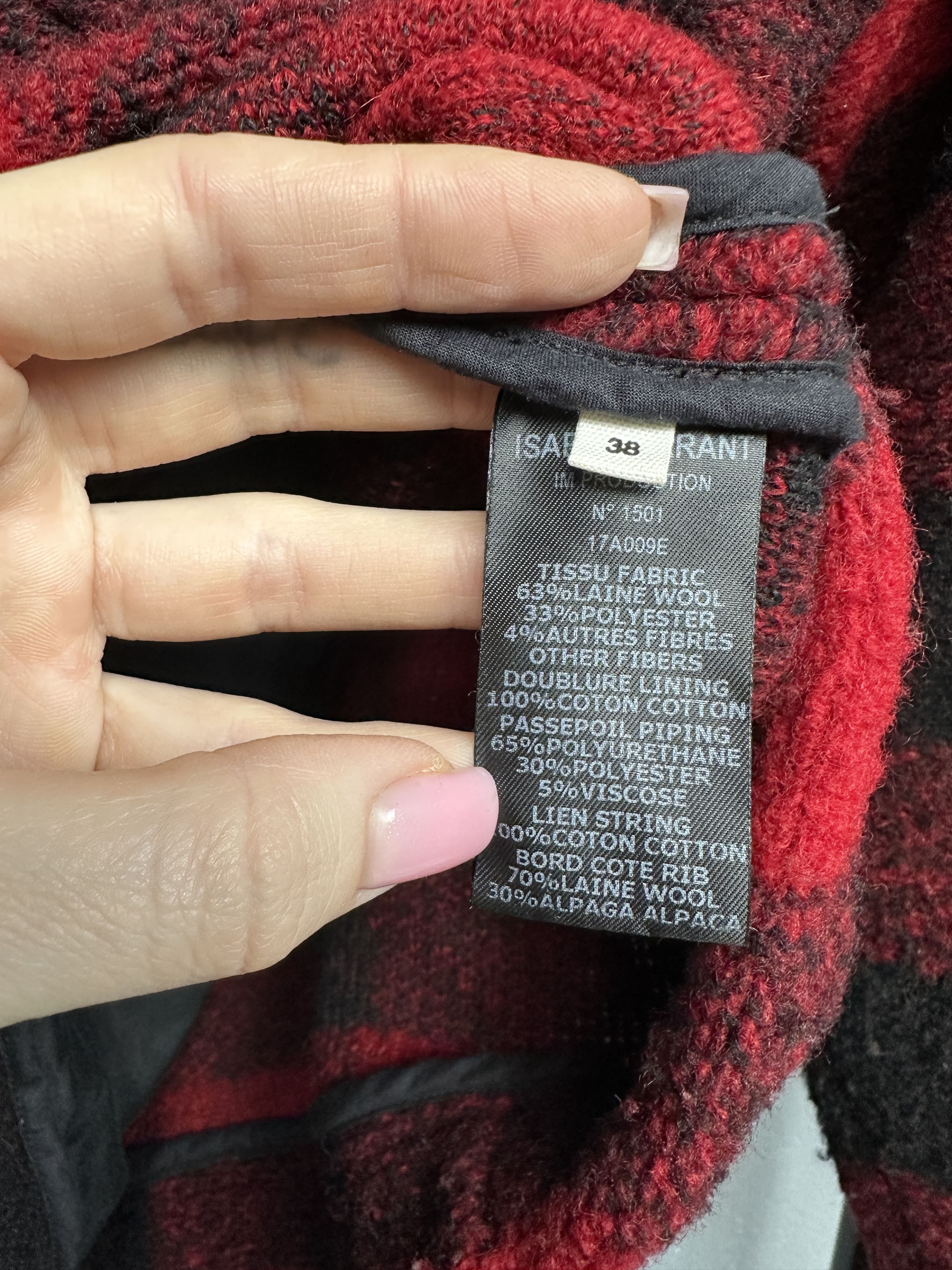 Isabel Marant Etoile Isabel Marant Etoile Buffalo Plaid Sherpa Wool Jacket Size S / US 4 / IT 40 - 6 Thumbnail