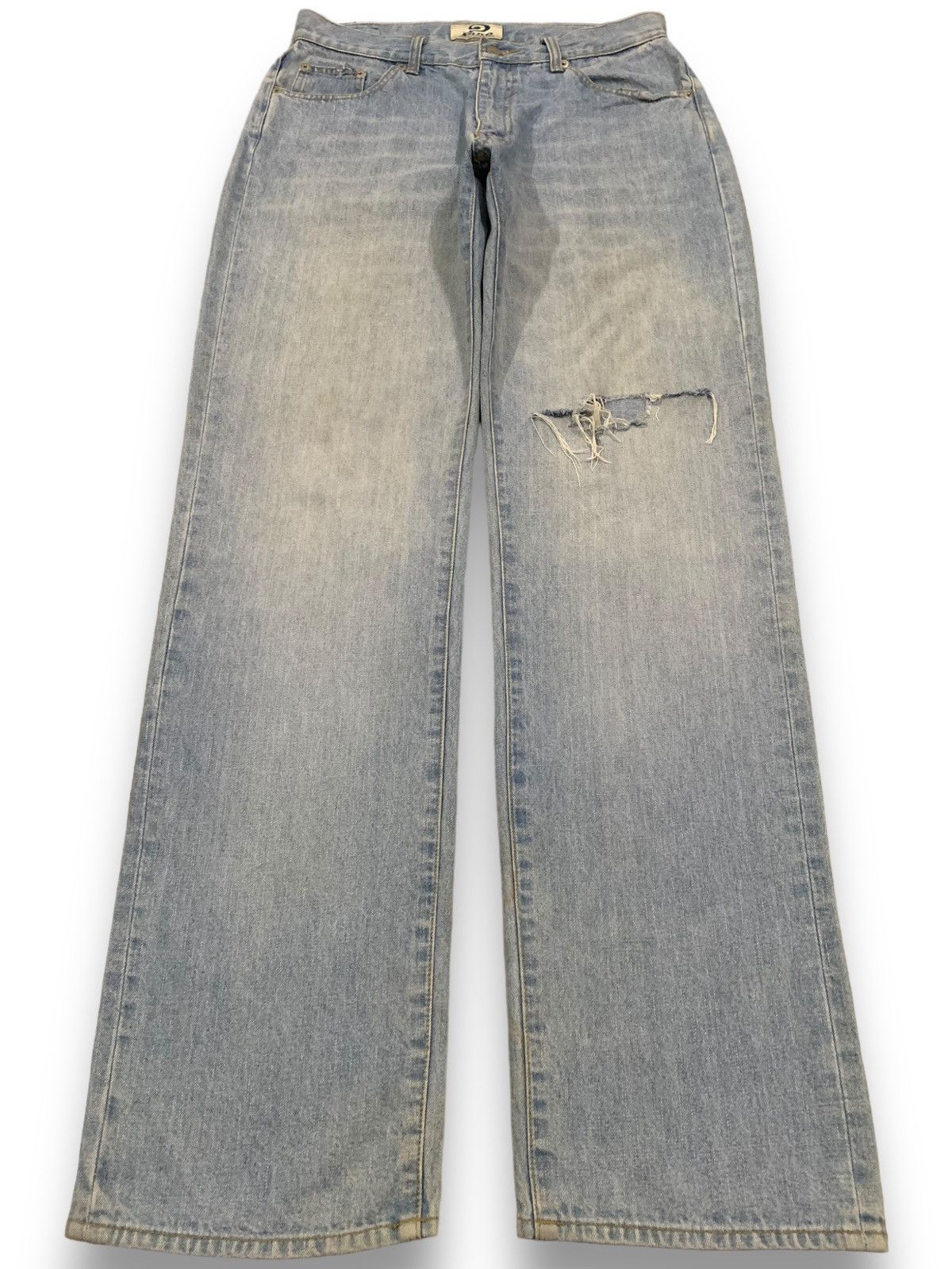 JNCO Vintage Japanese Brand Piko Hawaiian Baggy Distressed Jeans Size US 31 - 1 Thumbnail