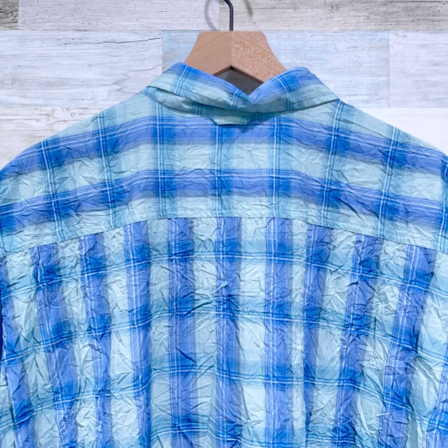 ExOfficio ExOfficio Short Sleeve Ventilated Shirt Blue Plaid Mens XL Size US XL / EU 56 / 4 - 4 Thumbnail