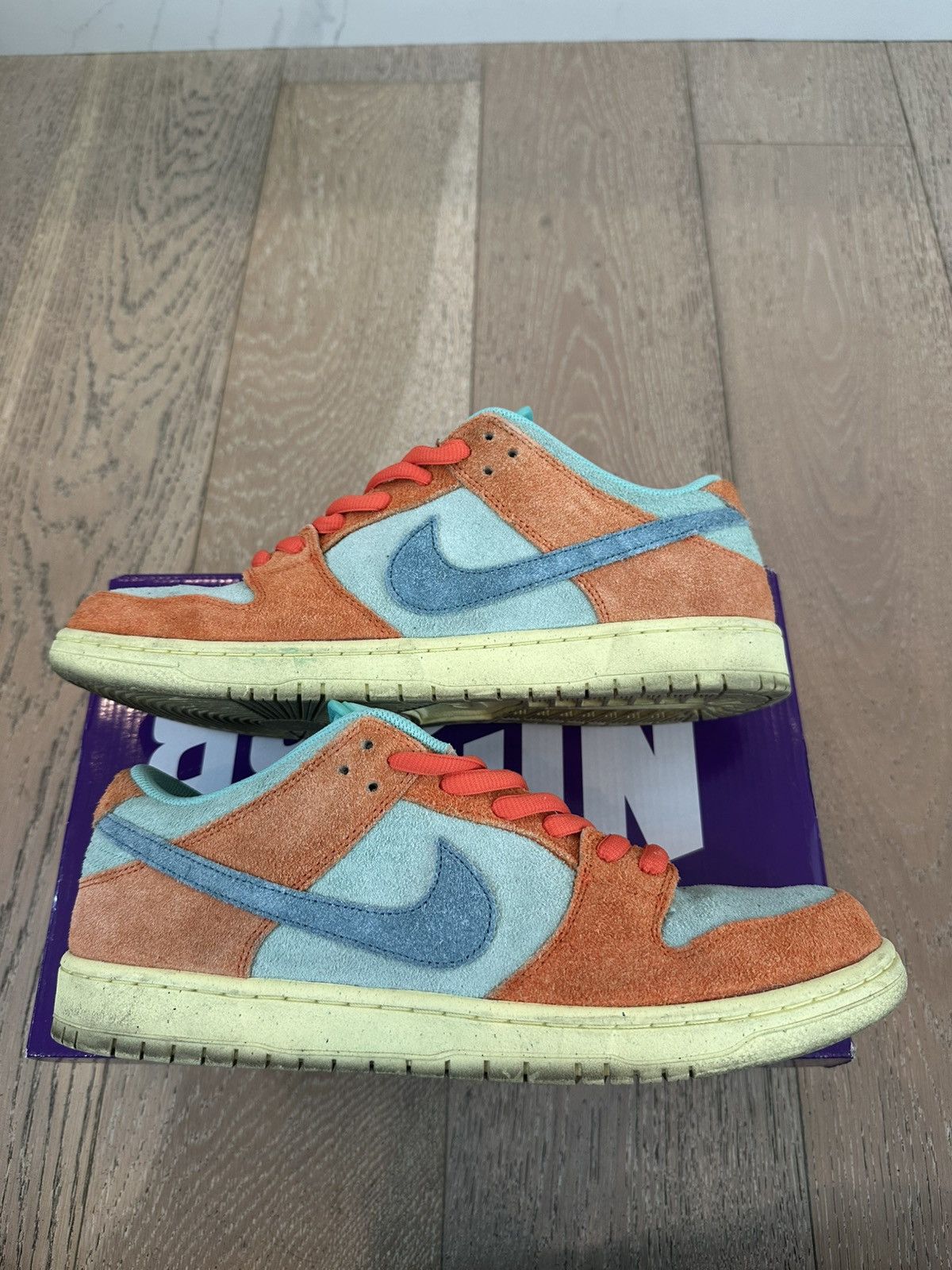 Nike SB Nike SB Dunk Low Orange Emerald Rise Size US 13 / EU 46 - 4 Thumbnail