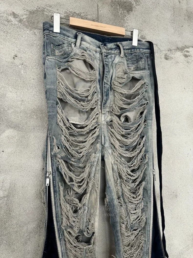 Rick Owens Rick Owens Drkshdw Distressed Banana Pants. Size US 30 / EU 46 - 4 Thumbnail